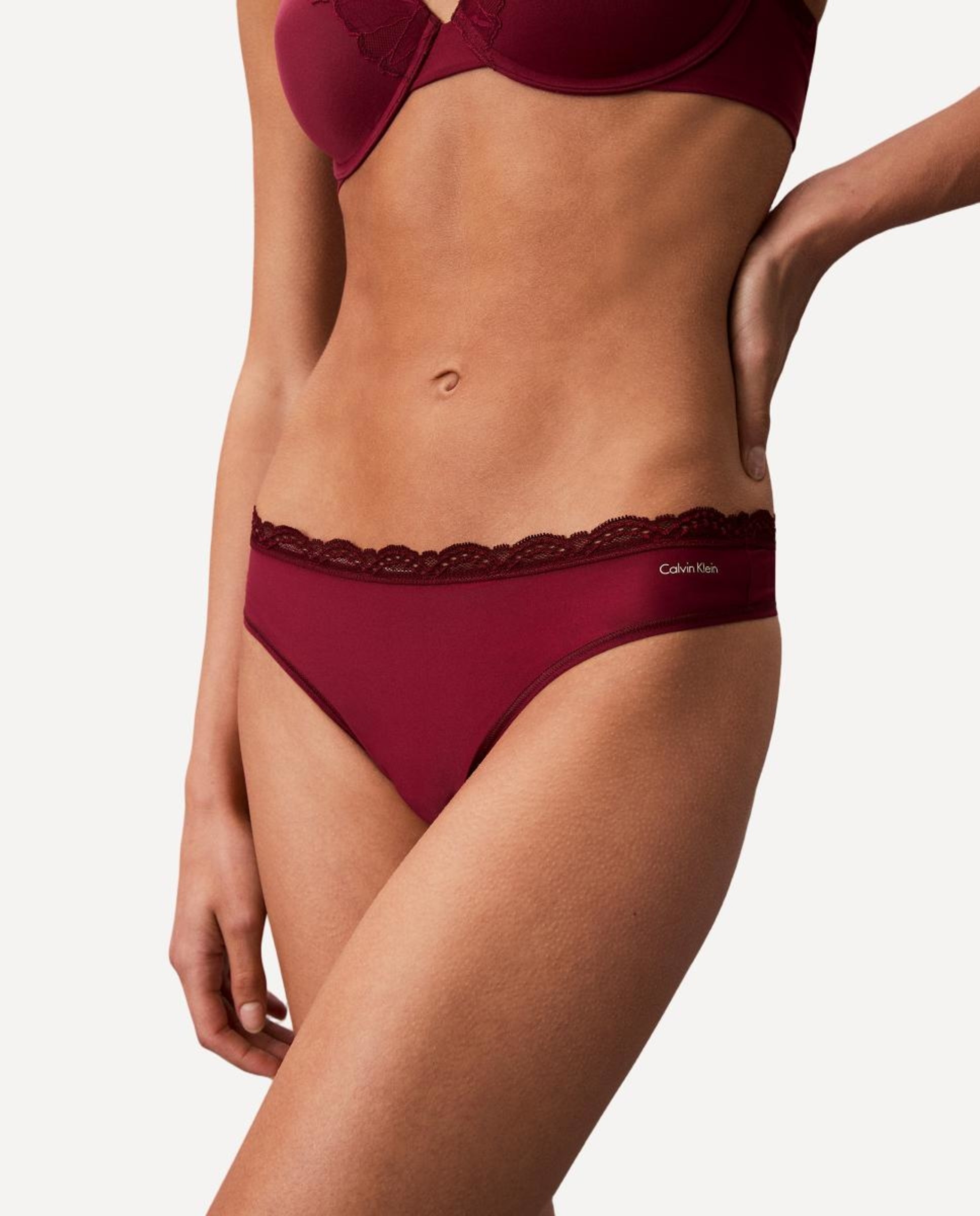 Tanga Individual Microfiber Stretch With Lace Vermelho-1