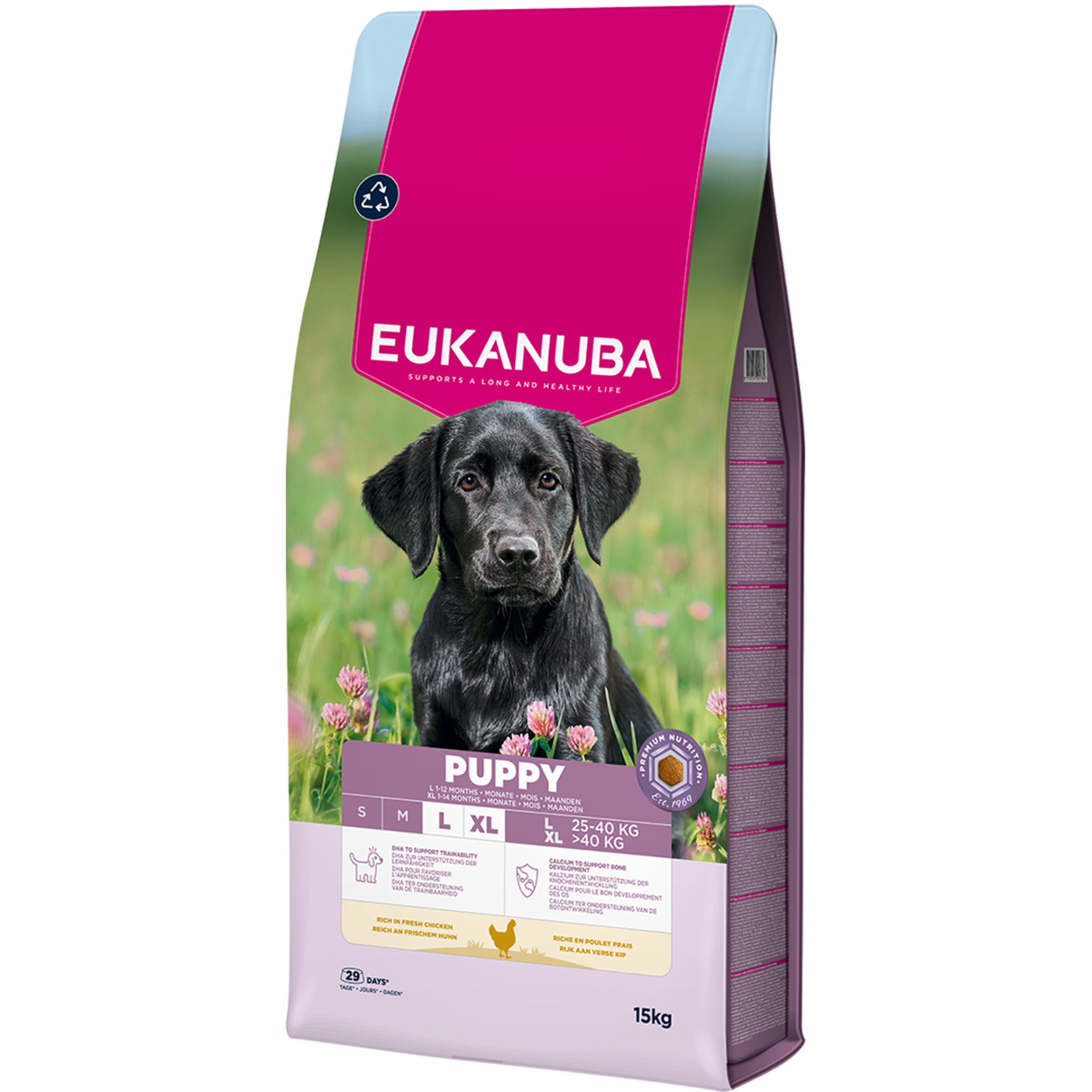 pienso para perros cachorros grandes pollo fresco envase 15 kg