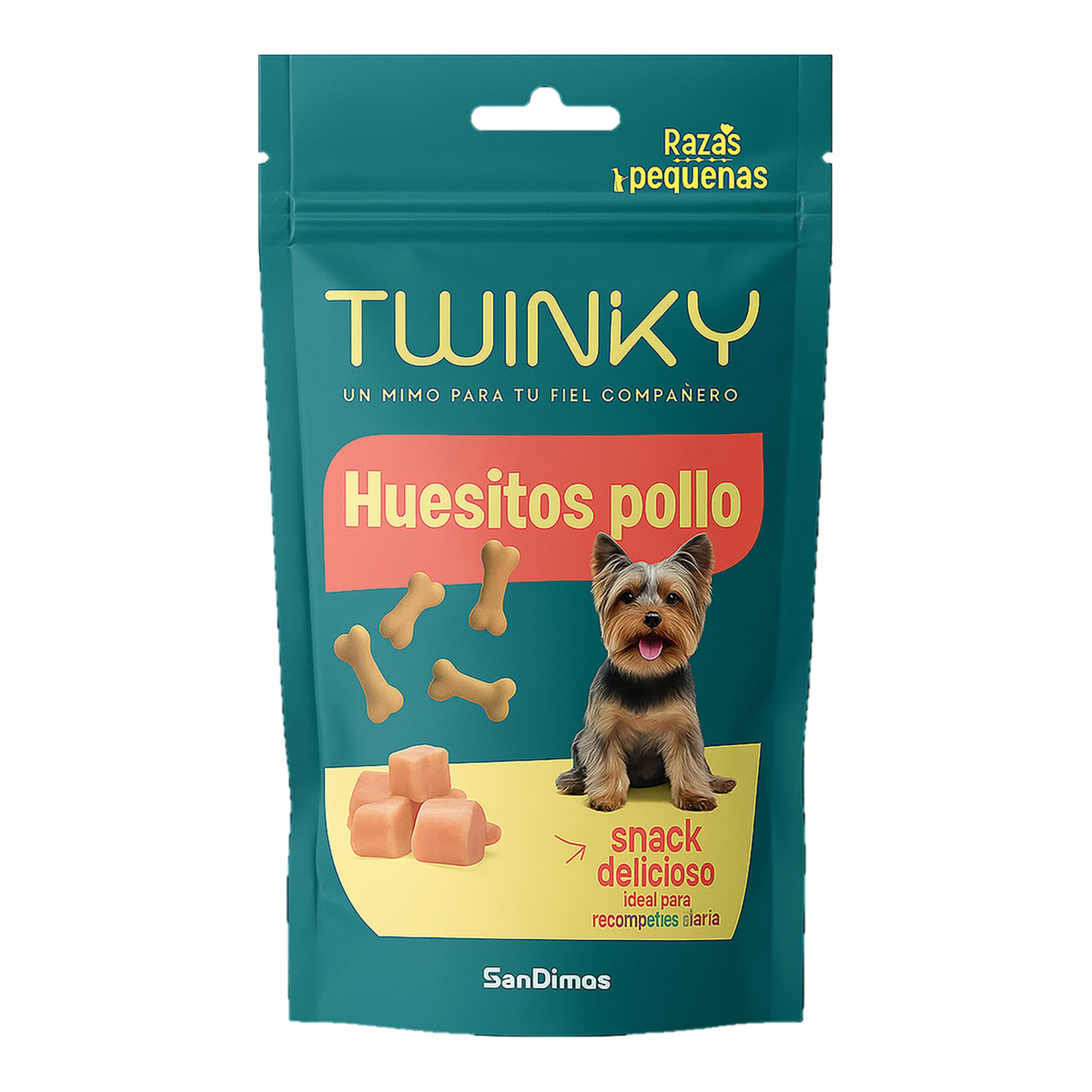 Imagen 0 de Huesitos para perros adultos pequeños Twinky Spayk pollo 60 g