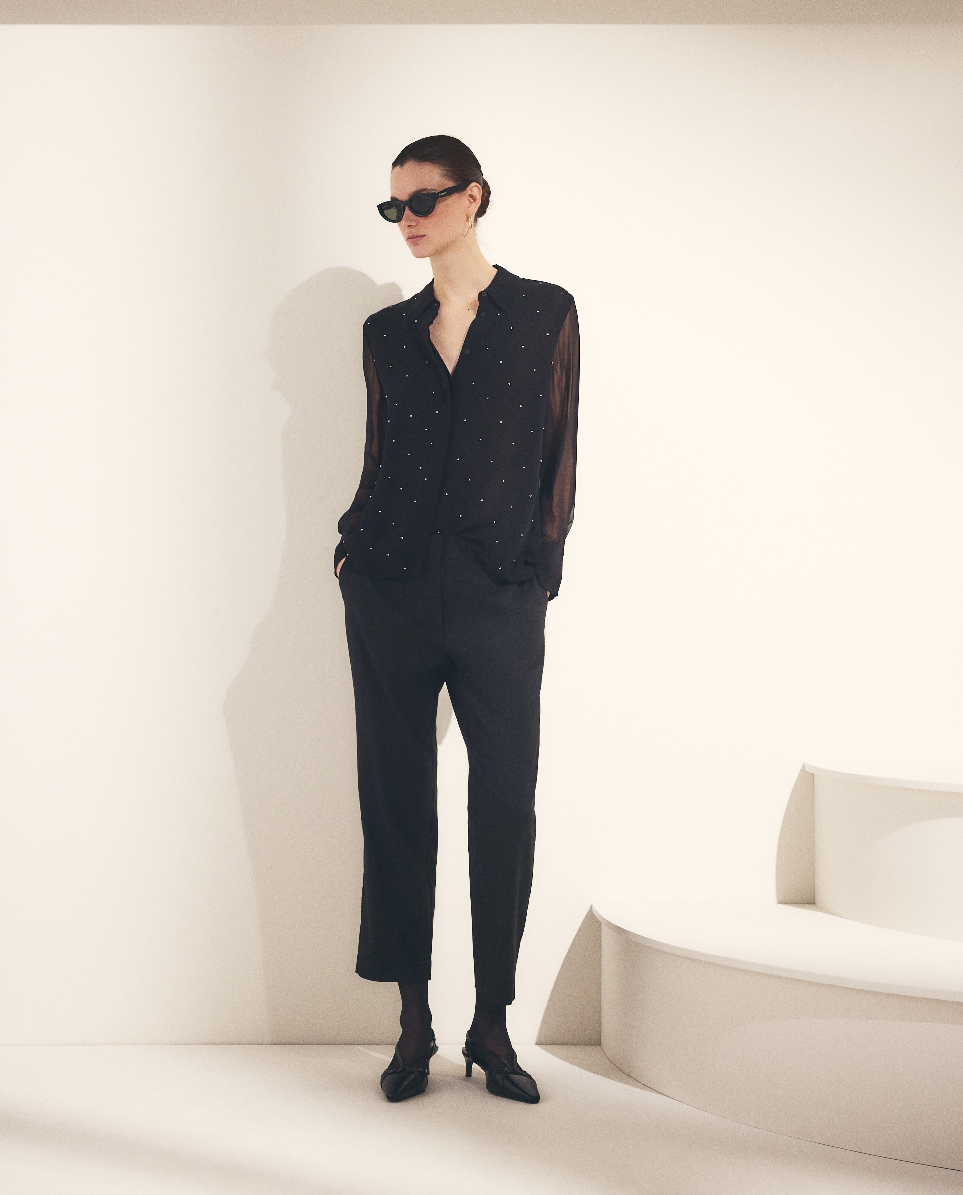 Imagem 0 de Calças de Fantasia com Padrão Espinha de Peixe