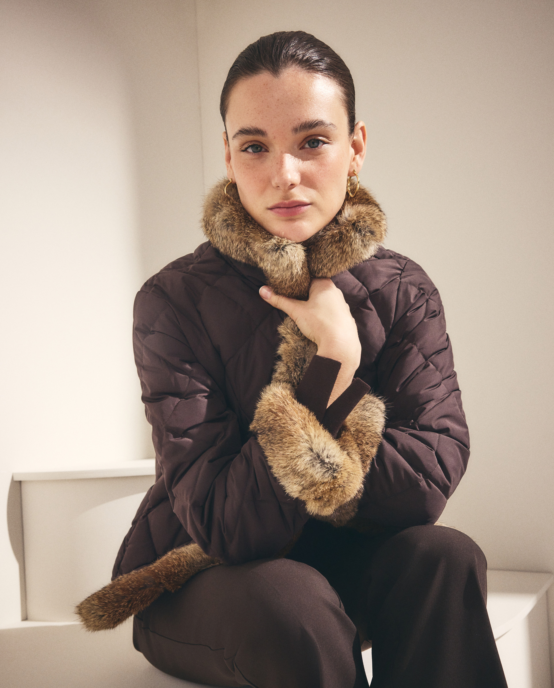 Imagem 0 de Blusão Acolchoado Comprido Liso