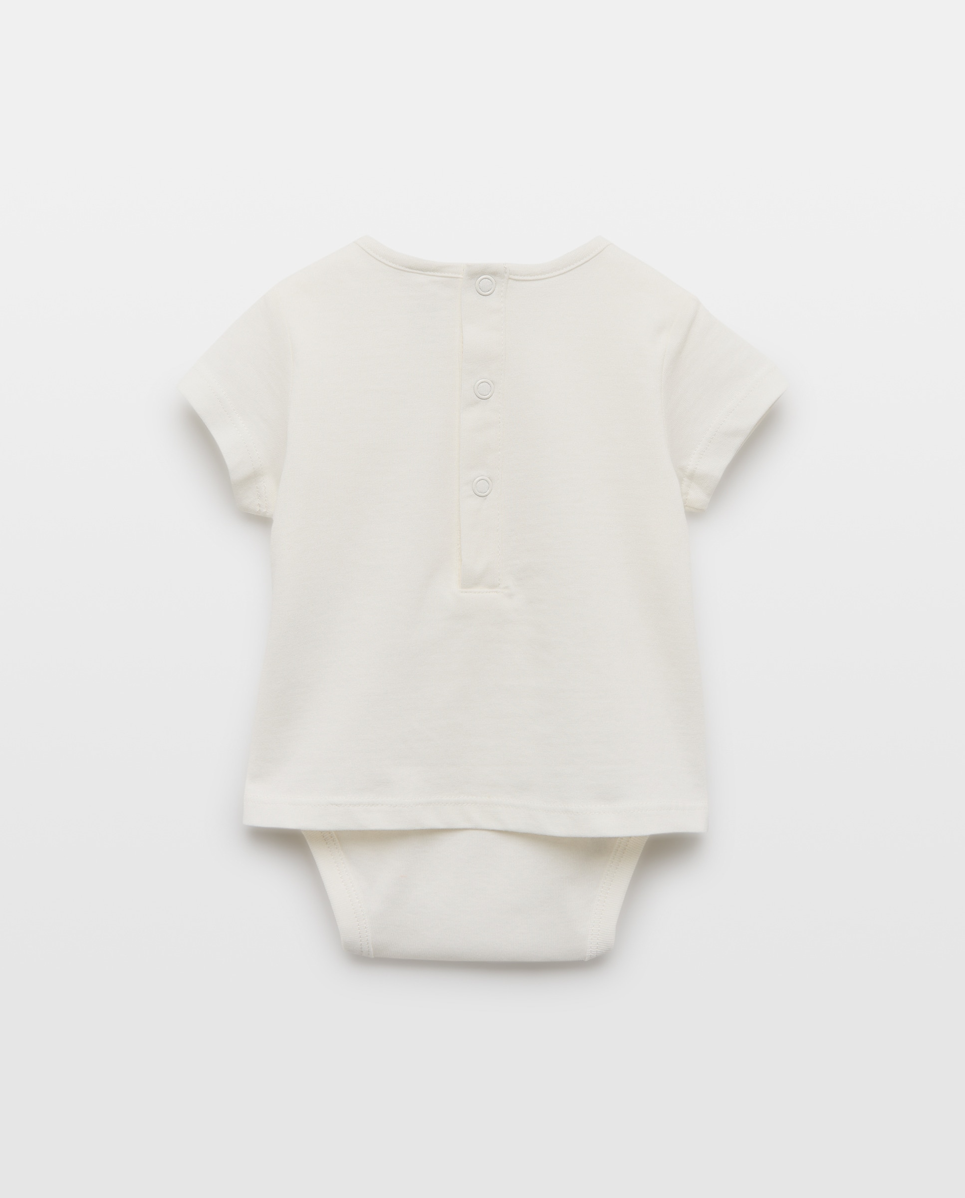 Body de Bebé com Manga Curta Baby El Corte Inglés Branco-2