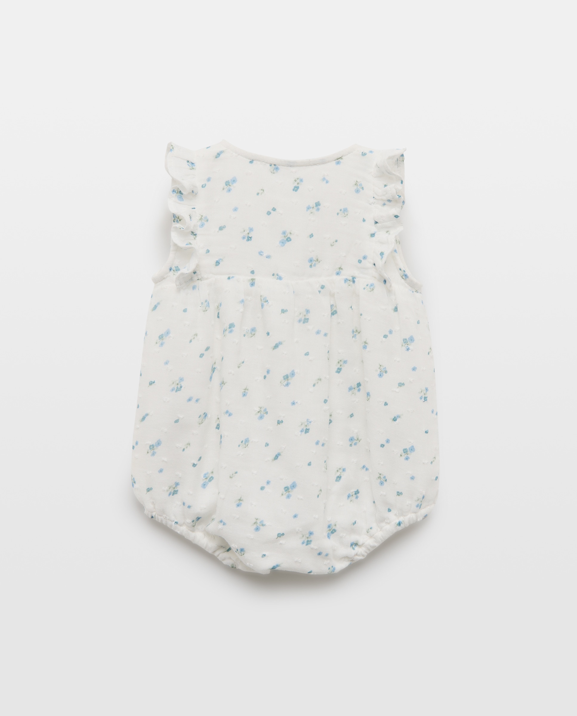 Babygrow de Bebé com Estampado Floral Baby El Corte Inglés Azul-2