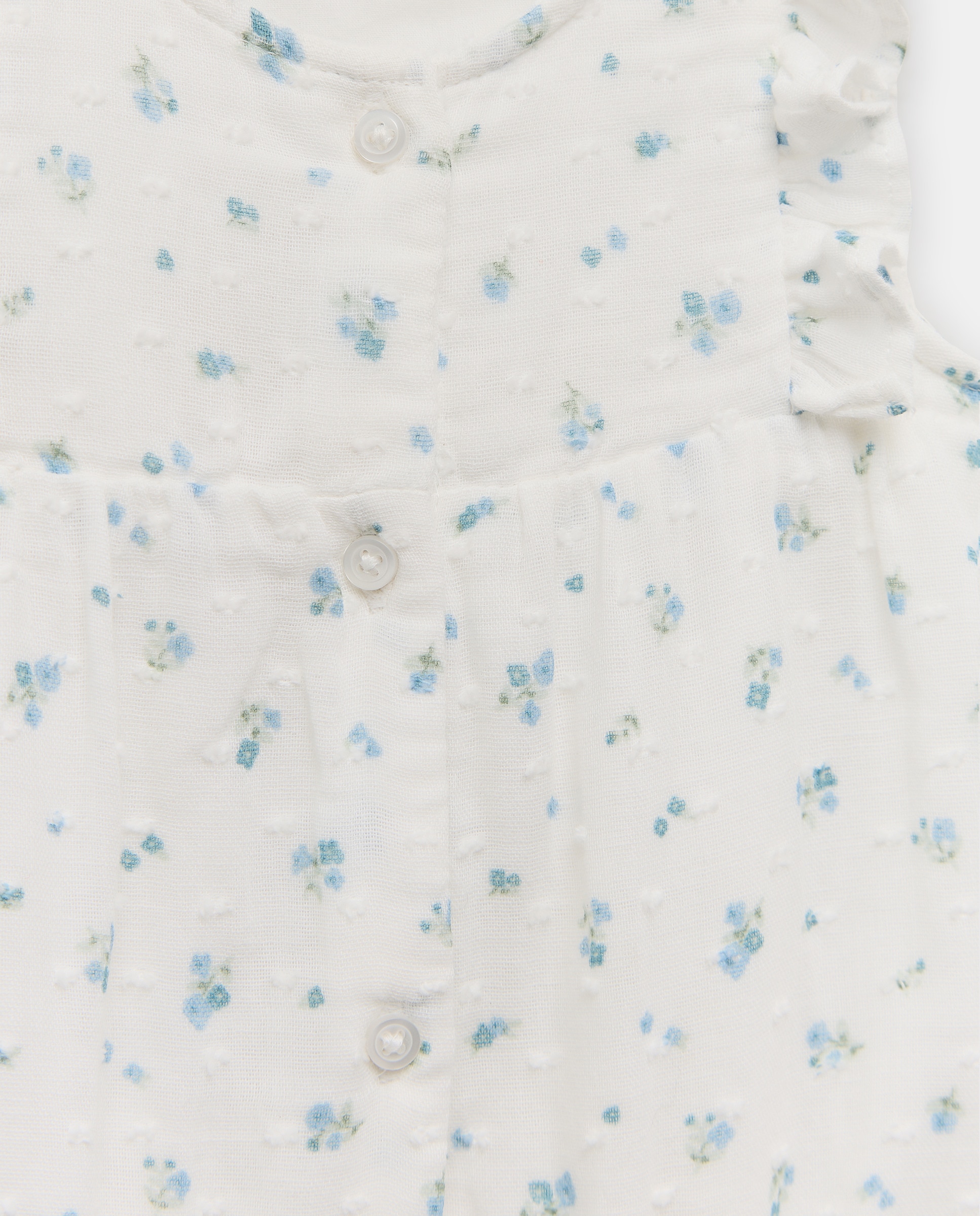 Babygrow de Bebé com Estampado Floral Baby El Corte Inglés Azul-3