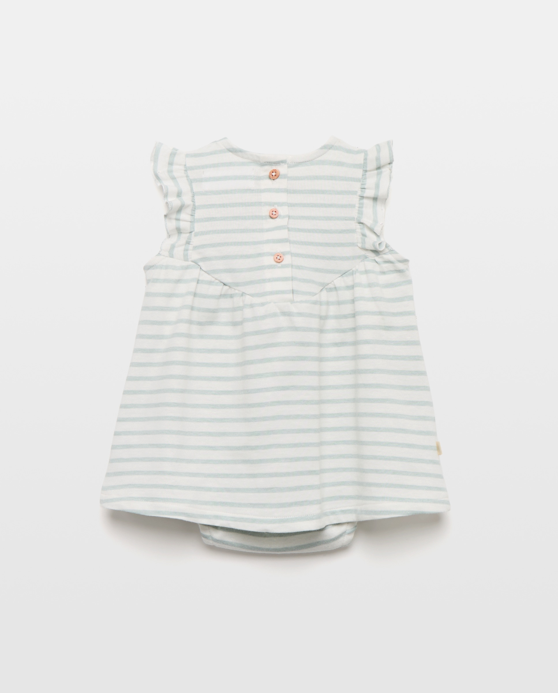 Vestido de Felpa de Bebé sem Mangas Baby El Corte Inglés Verde-2