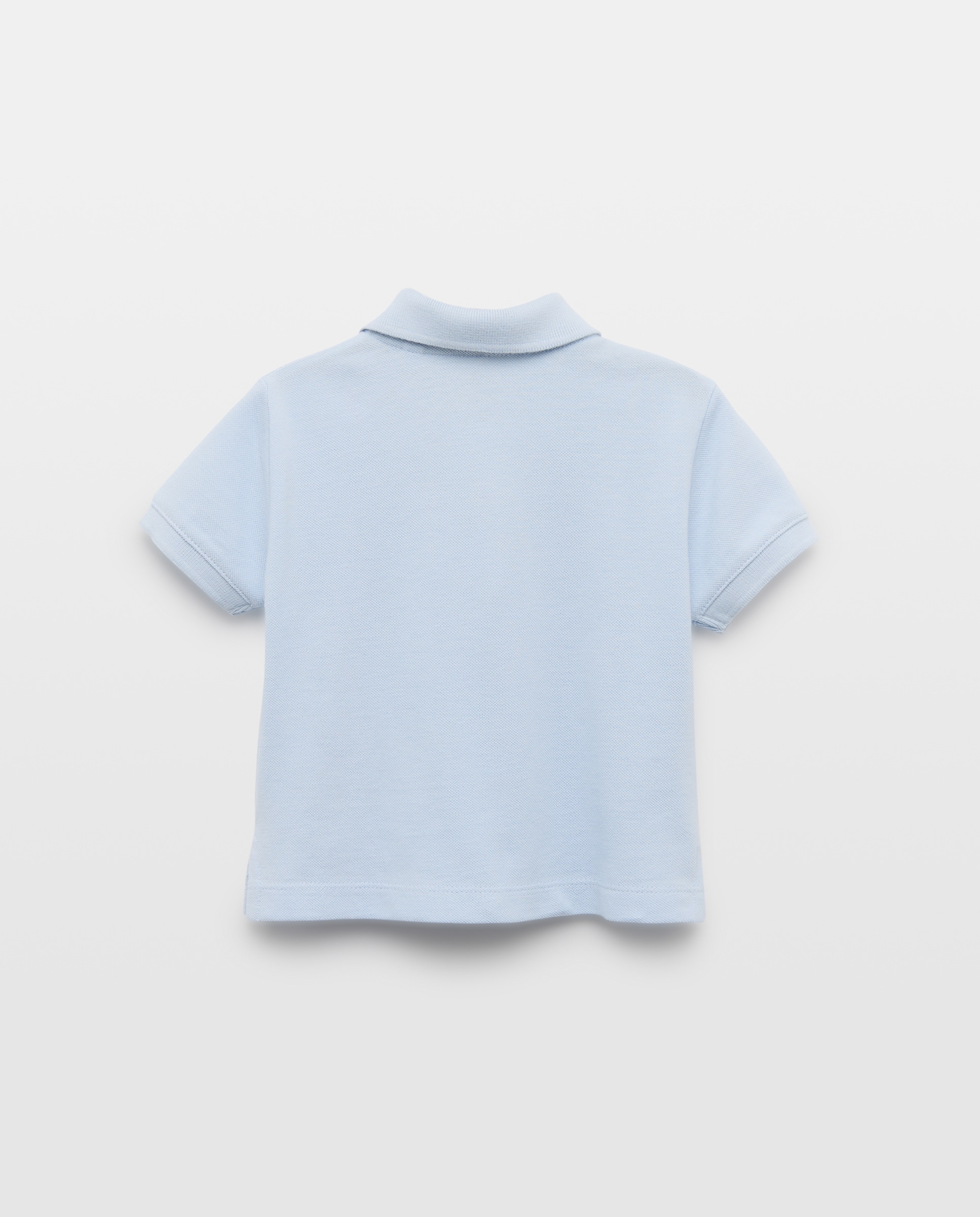 Polo de bebé piqué manga corta 410 Azul claro-2