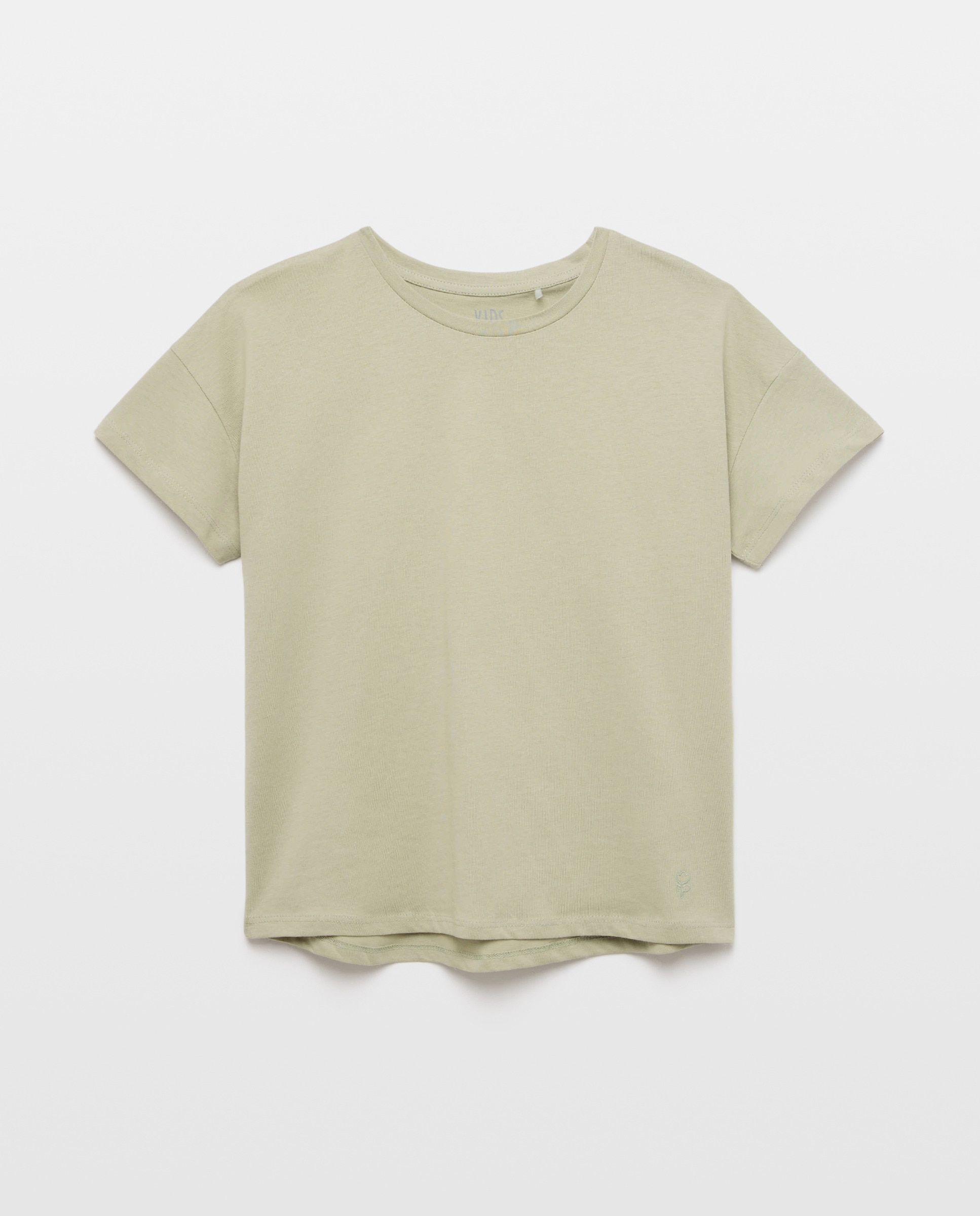 T-shirt Básica com Manga Curta Verde-4