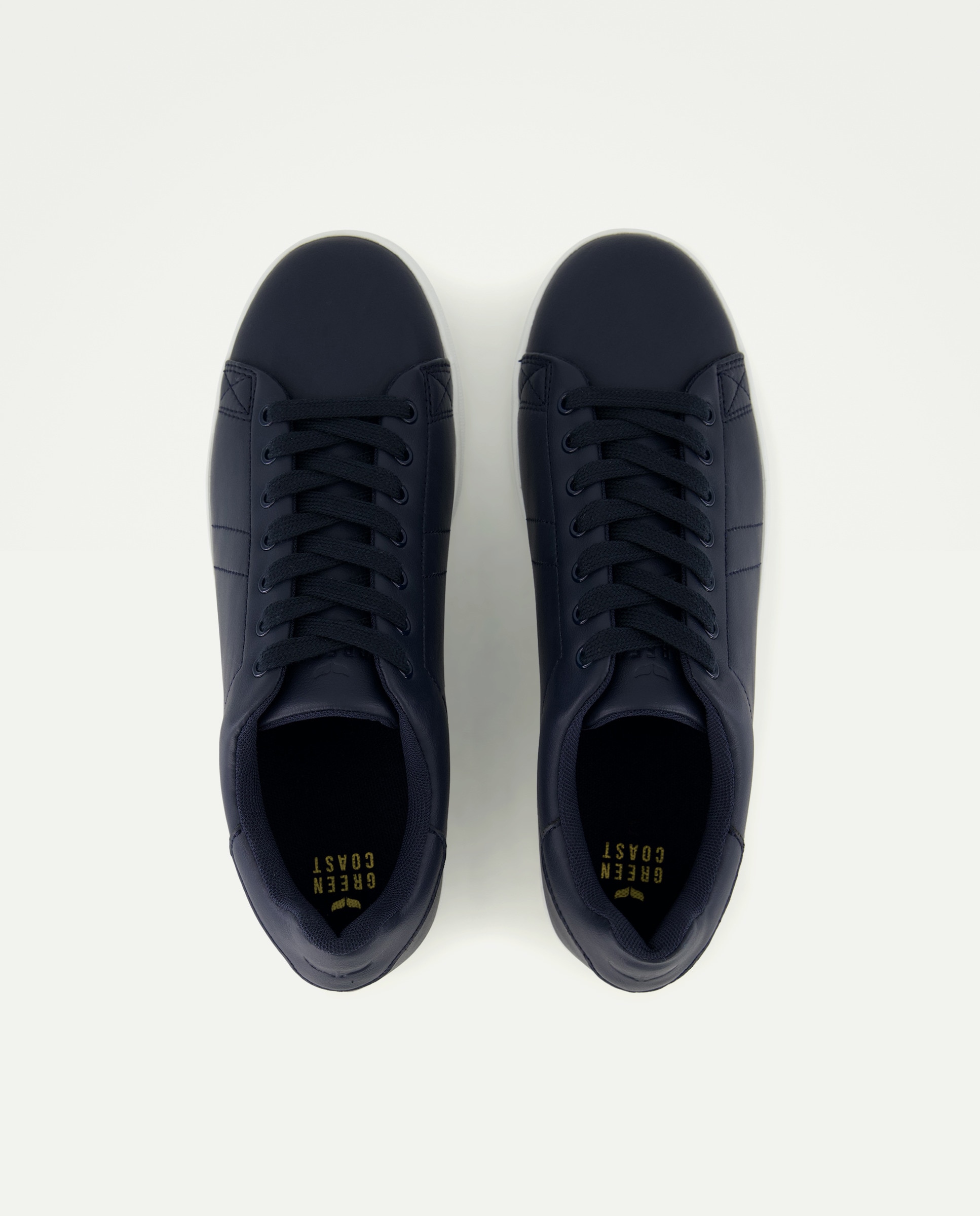 Sapatilhas Básicas em Pele 400 Azul-4