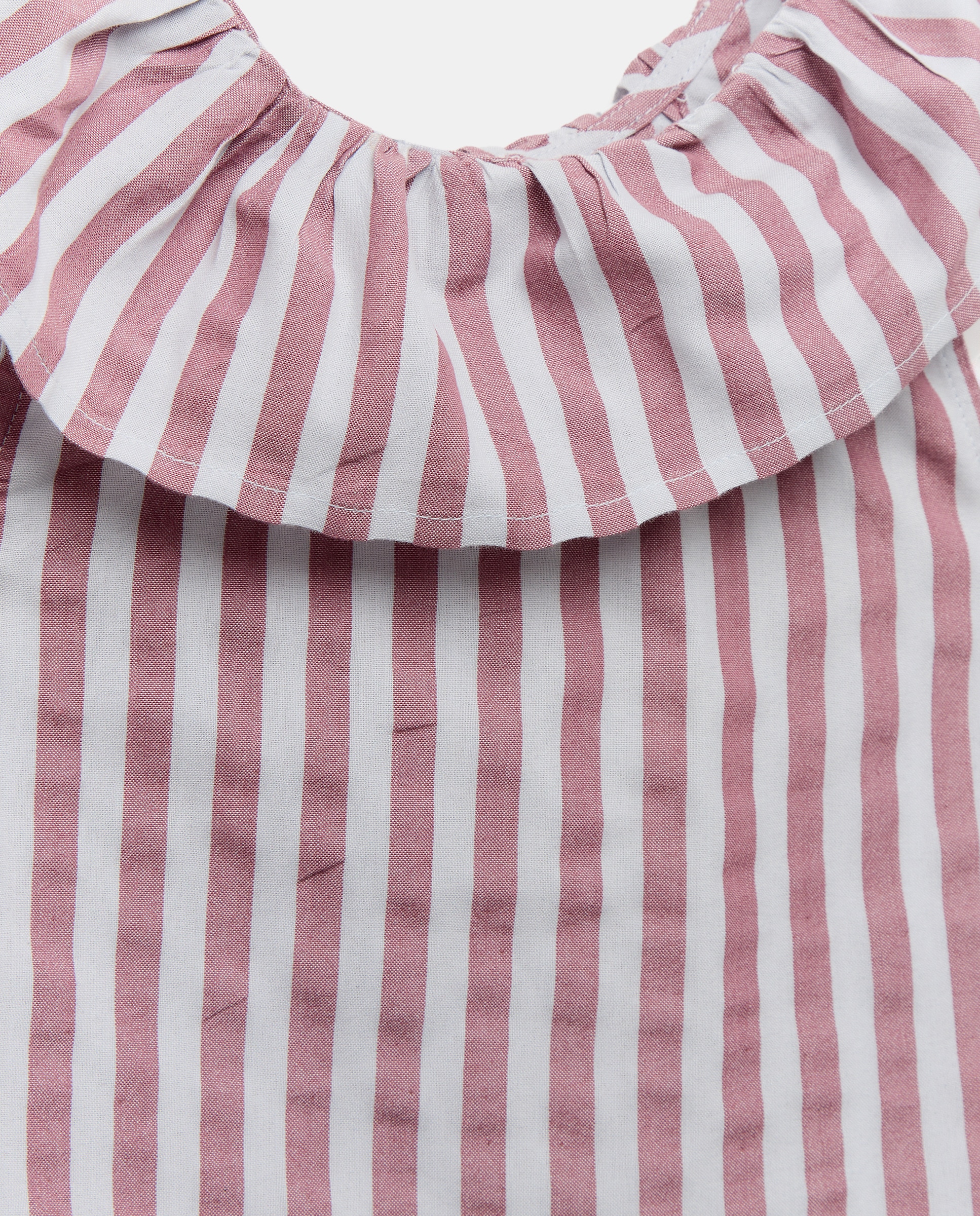 Blusa niña cuello vichy pequeño set Morado-3