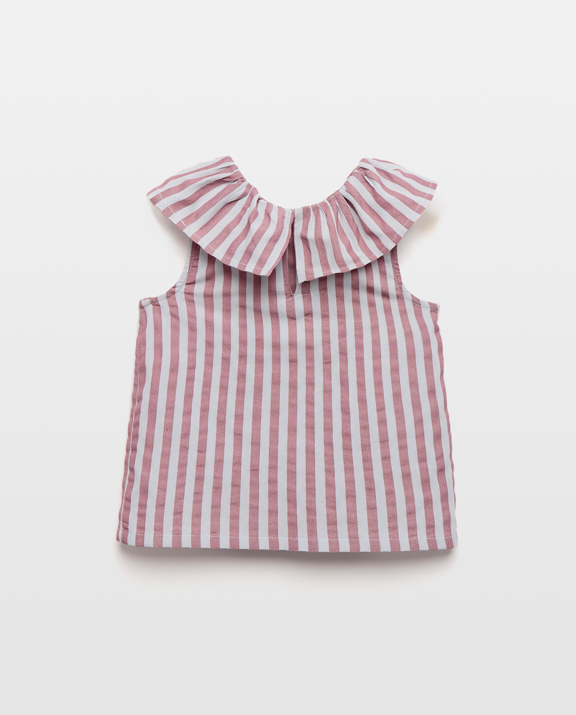 Blusa niña cuello vichy pequeño set Morado-2