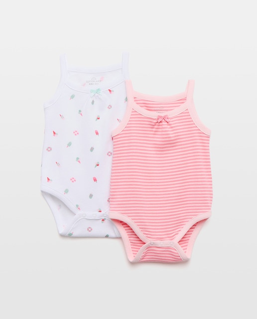 Imagem 0 de Pack de 2 Bodies Estampados de Bebé sem Mangas