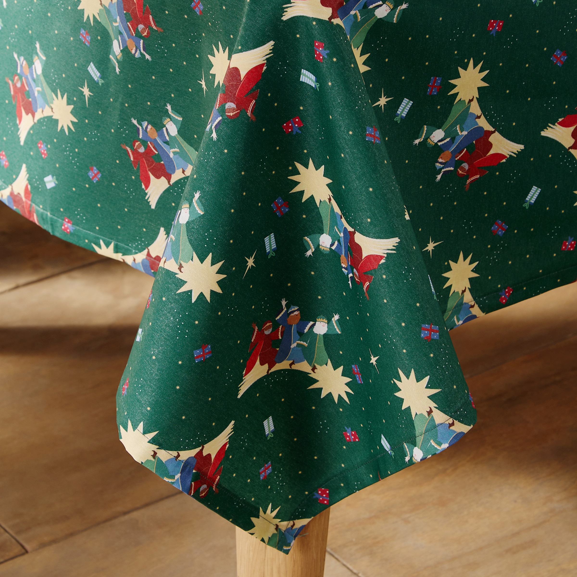 Mantel antimanchas resinado Oriente Verde-4