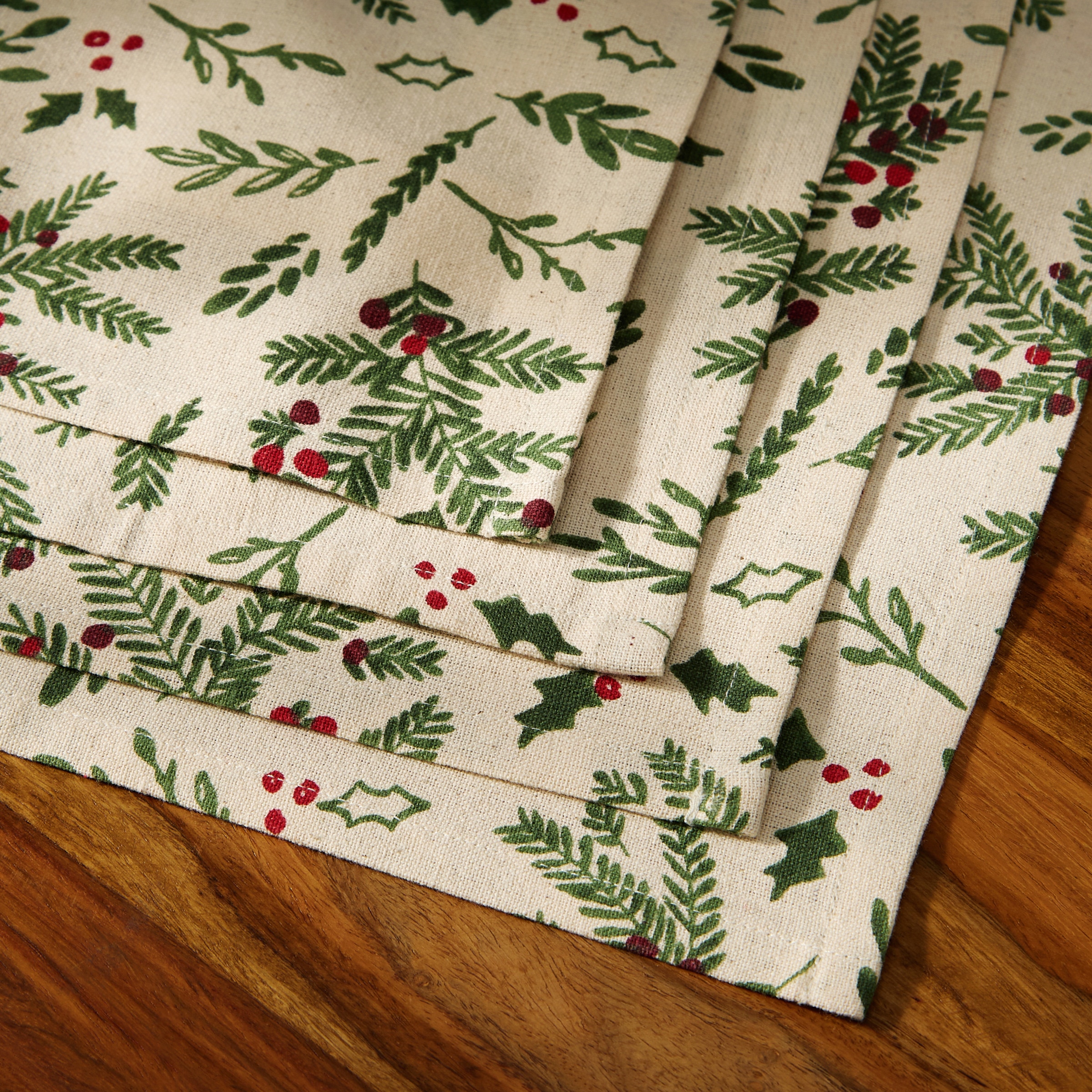 Set 4 servilletas algodón Colmar Verde-4