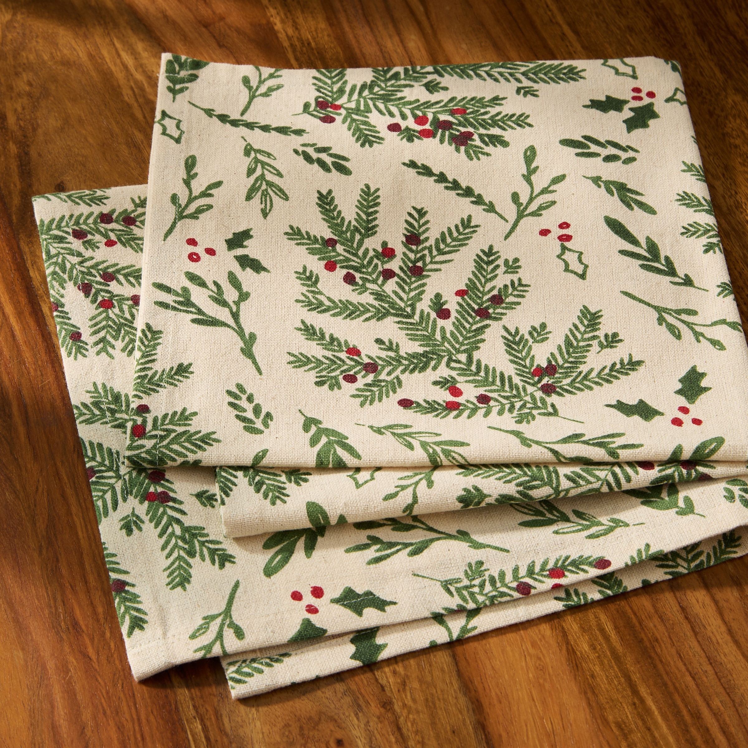 Set 4 servilletas algodón Colmar Verde-1