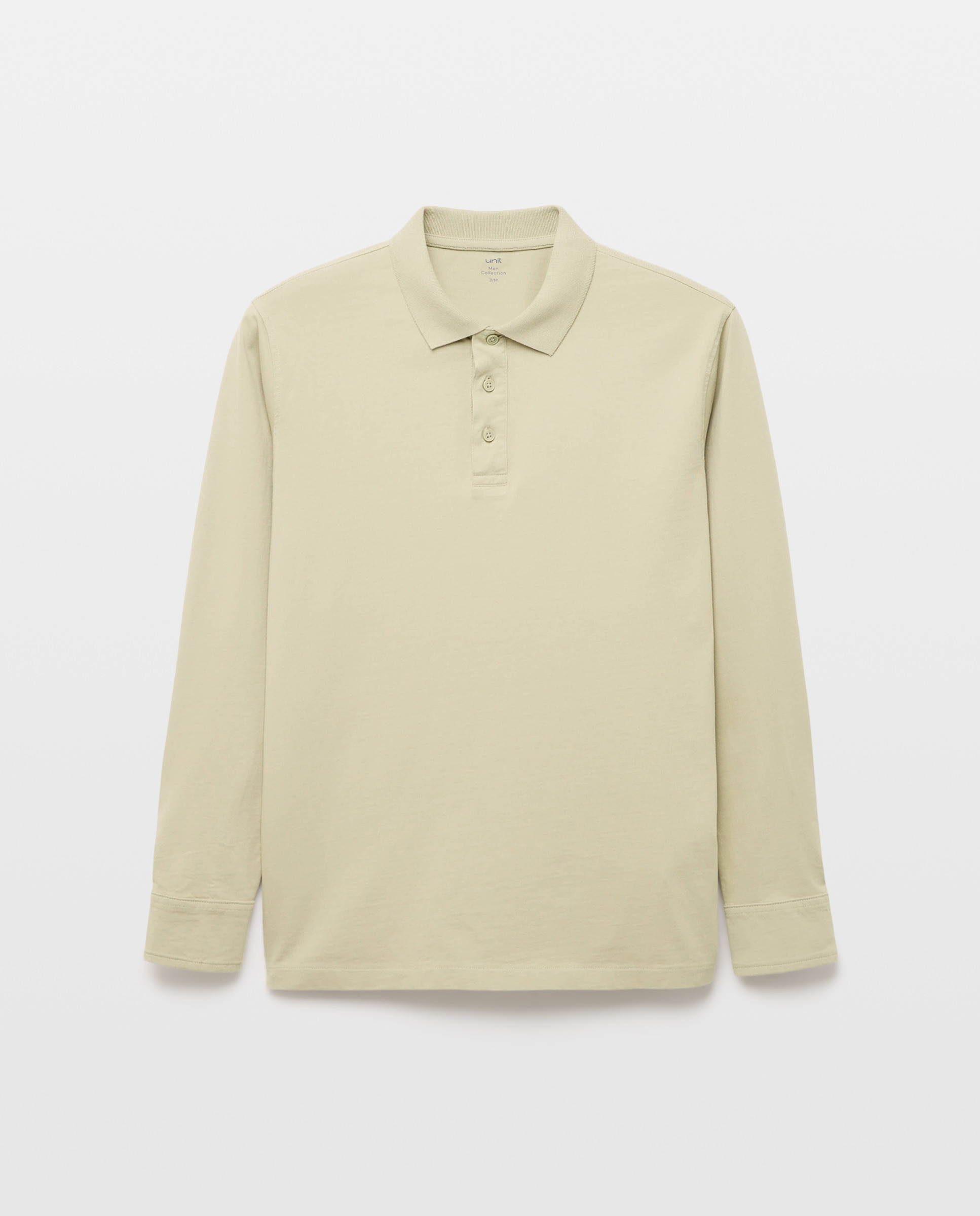 Polo de hombre liso jersey cuello rib 510 Verde claro-4