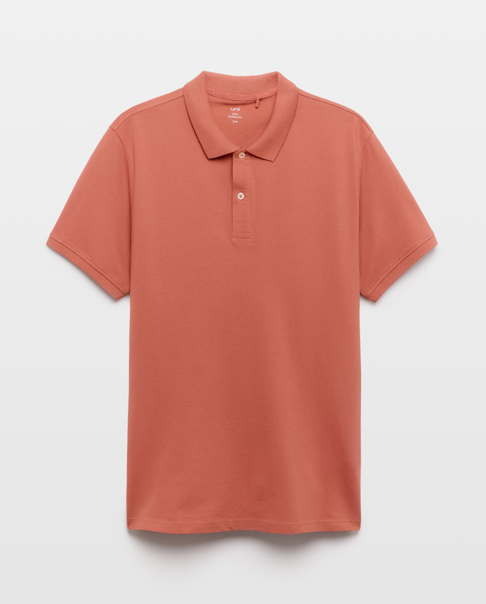 Polo de hombre manga corta pique liso 600 Rojo-4
