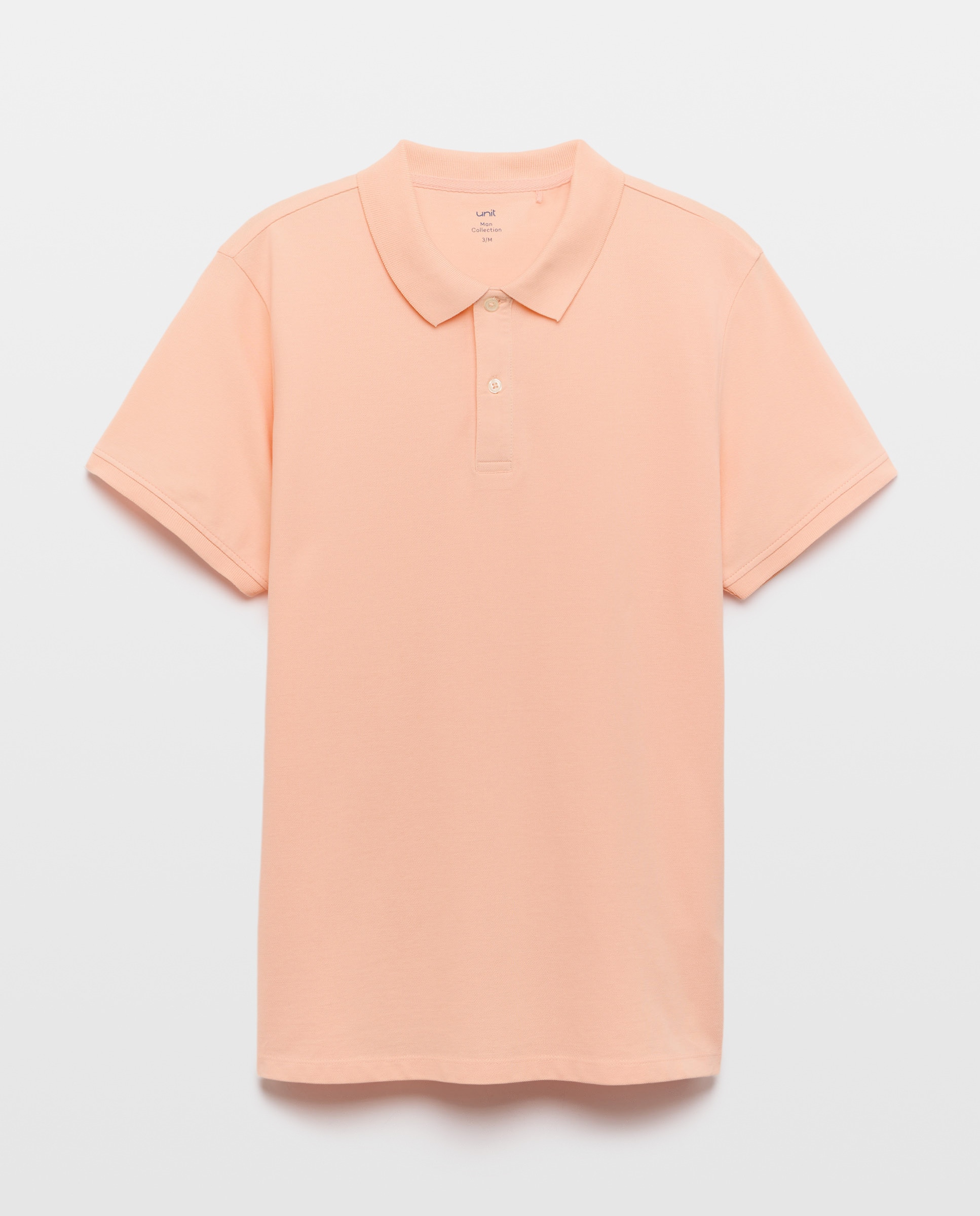Polo de hombre manga corta pique liso 660 Naranja-5