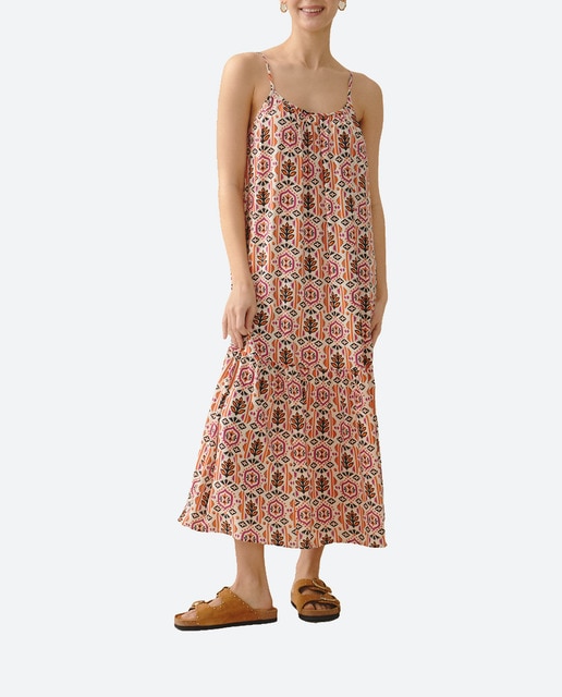 Imagen 0 de Vestido estampado étnico largo