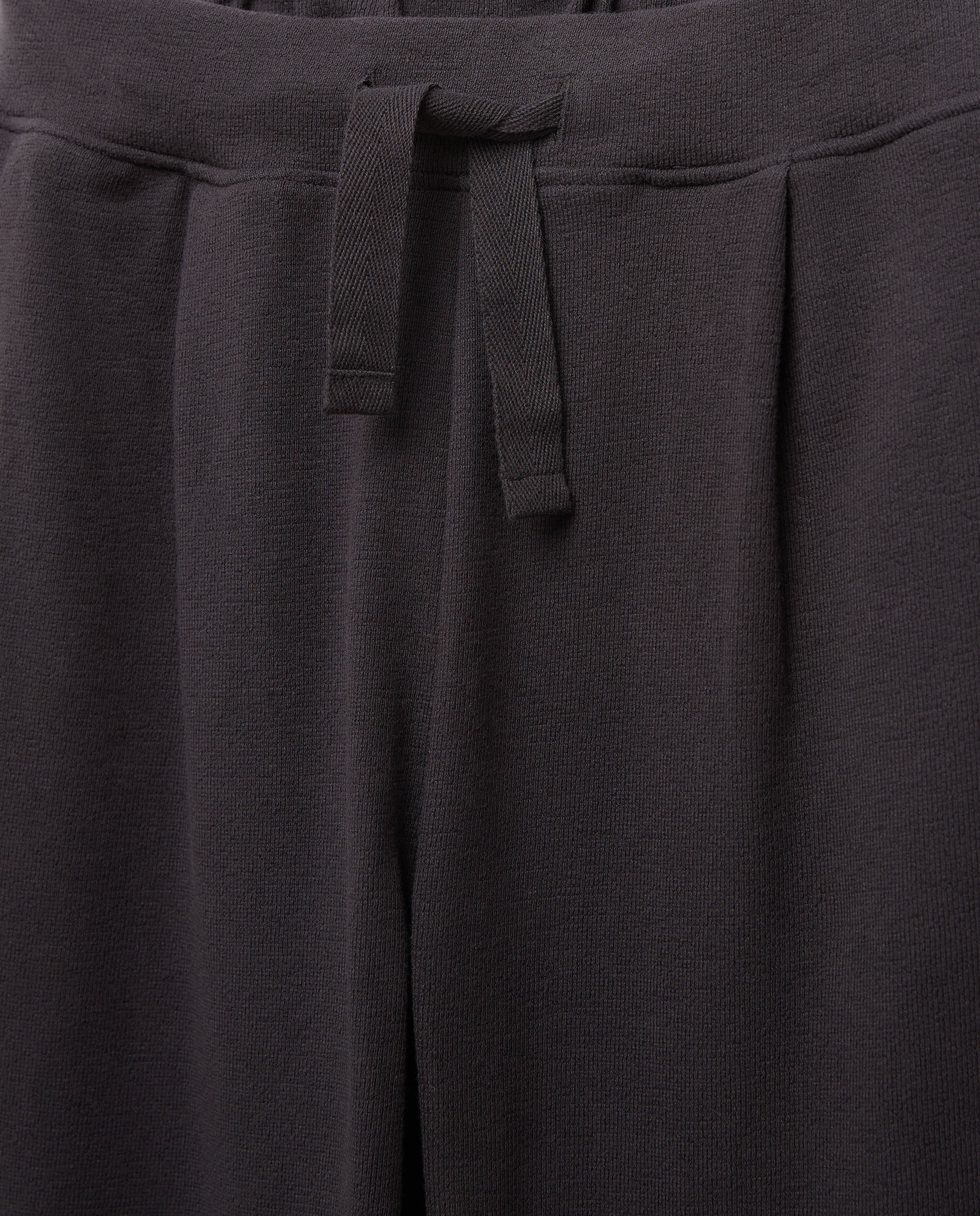 Pantalón de mujer de punto bajo ribete ondas Negro-5