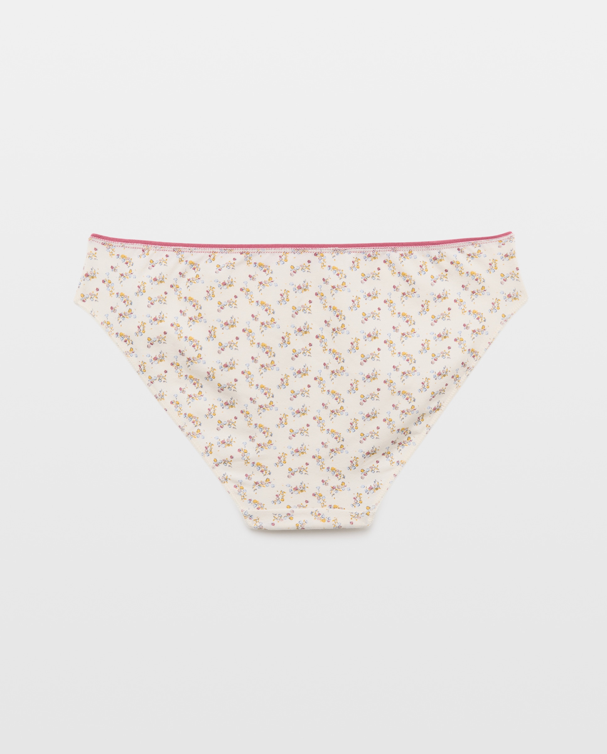 Pack 5 bragas de mujer algodón estampadas Burdeos-5