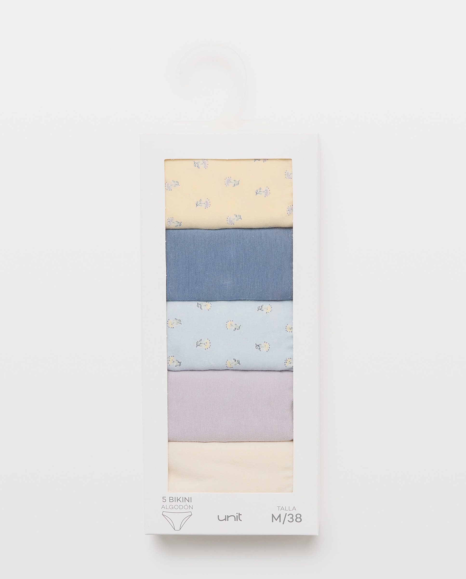 Pack 5 bragas de mujer algodón estampadas Pistacho-6