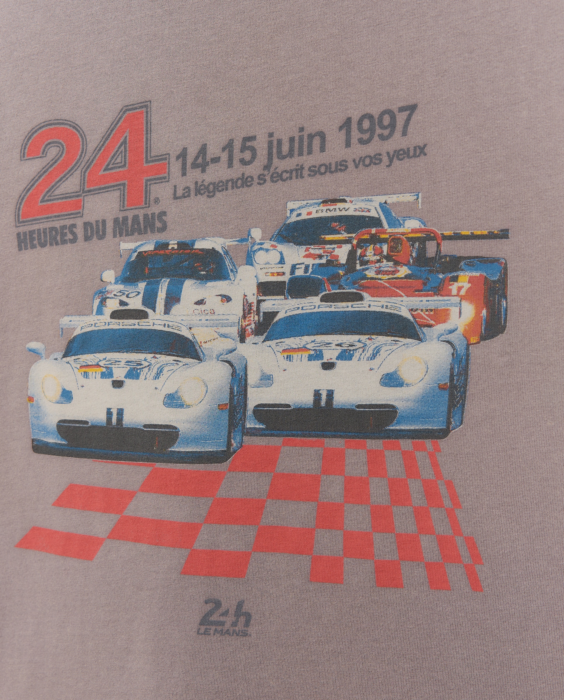 T-shirt de Manga Curta com Estampado 24H Le Mans Preto-5