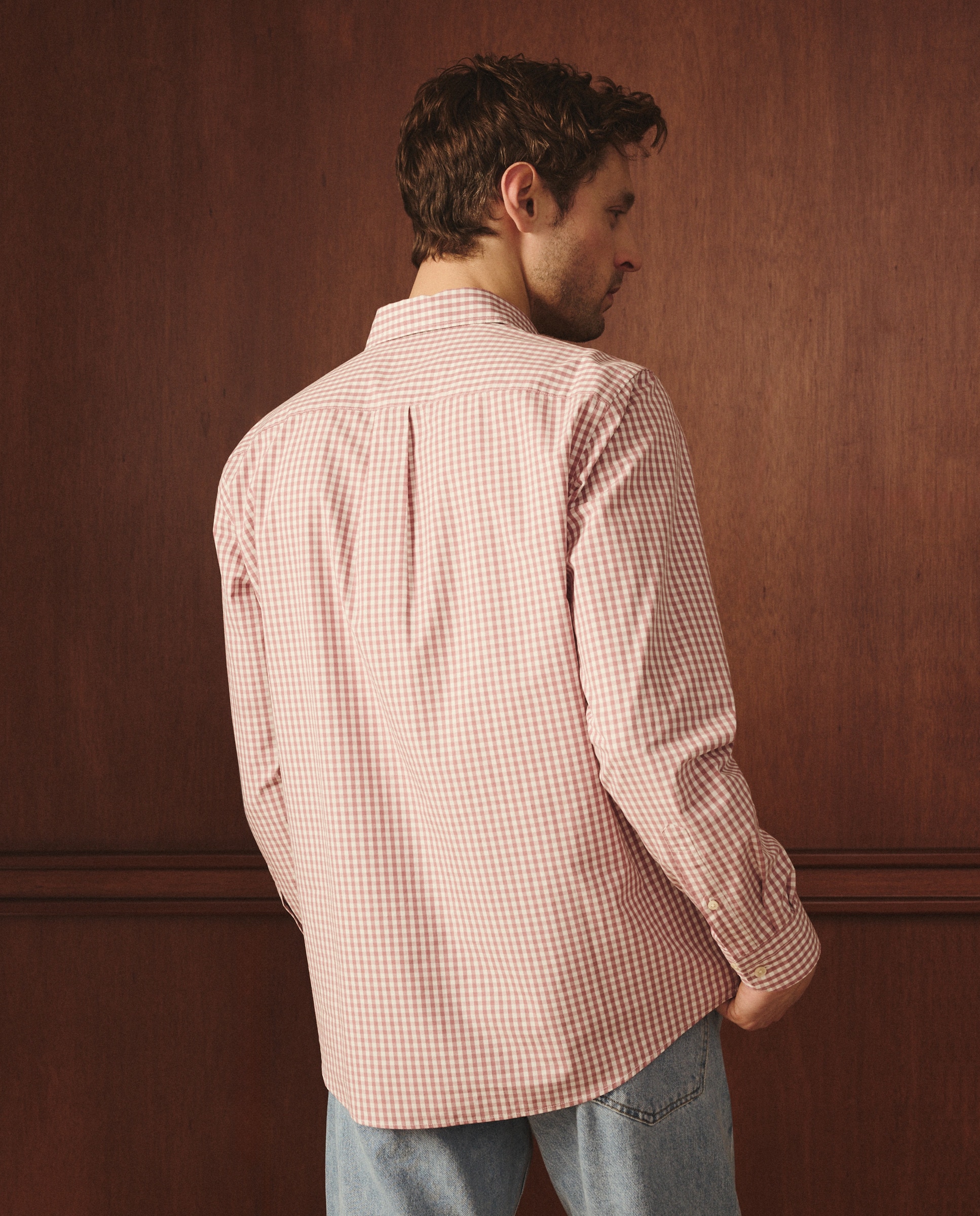 Camisa de Popelina Classic Fit Bordeaux-3