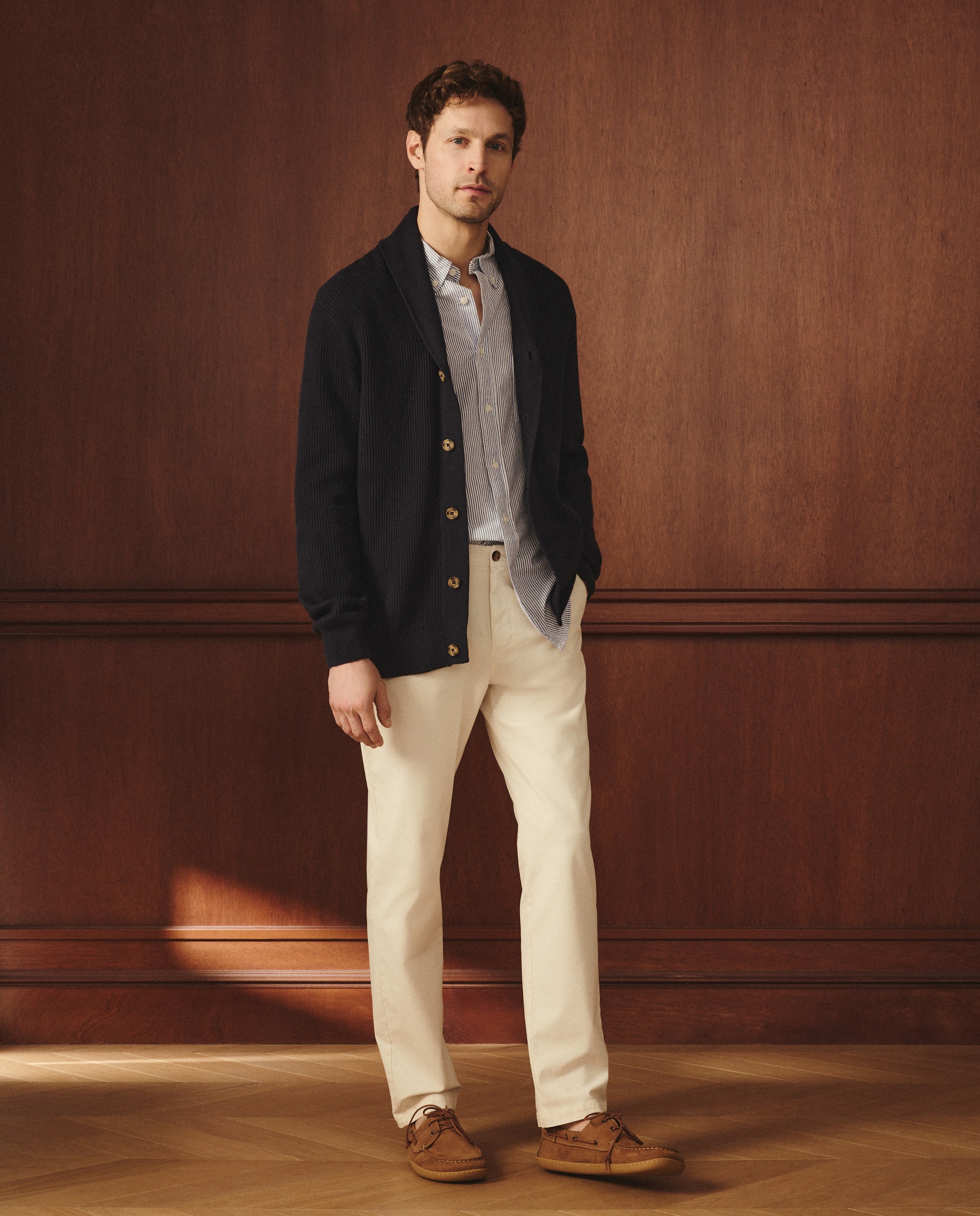 Calças Chino Regular Fit Pedra-1