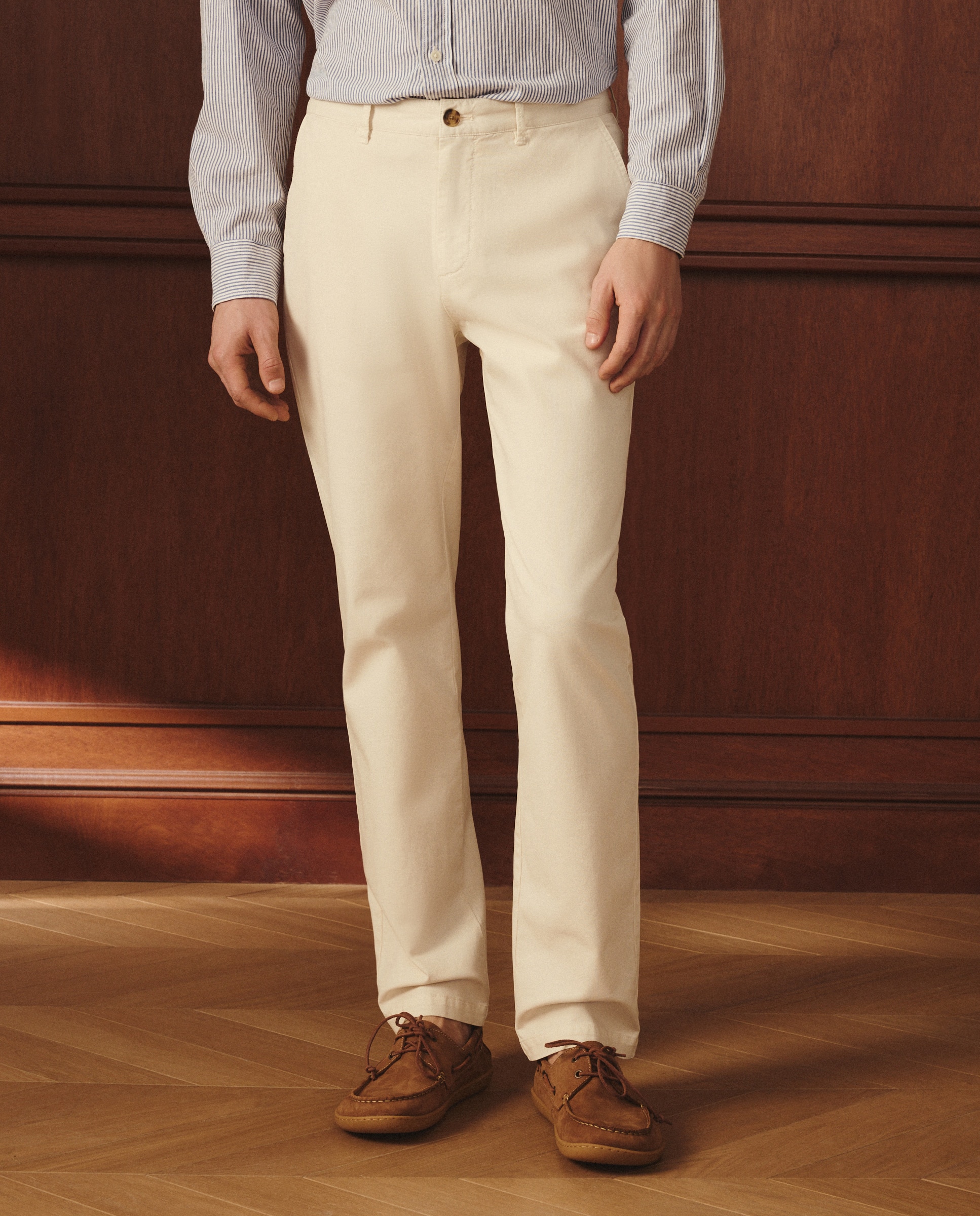 Calças Chino Regular Fit Pedra-2