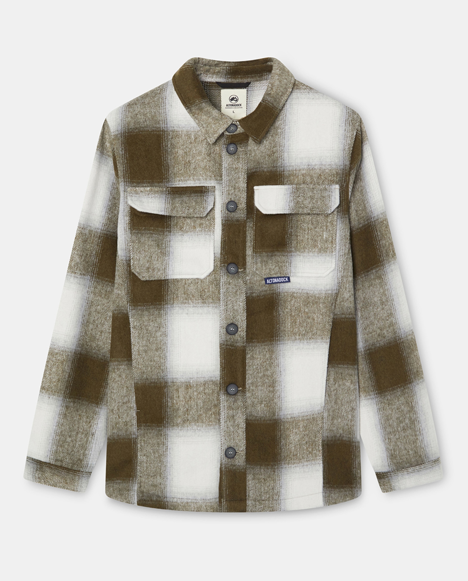 Sobrecamisa de Sarja com Manga Comprida Azul-4