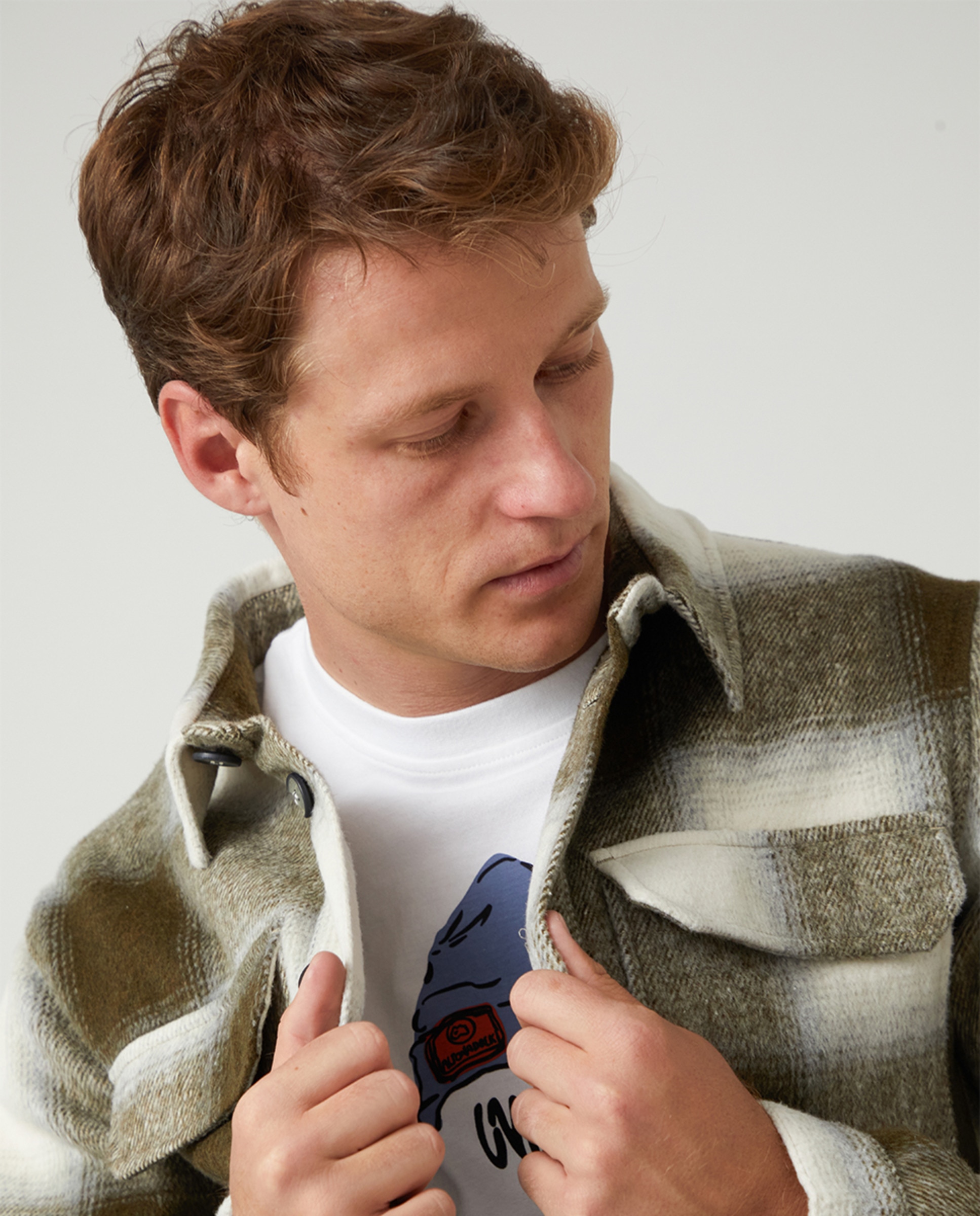 Sobrecamisa de Sarja com Manga Comprida Azul-3