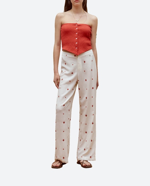 Imagen 0 de Pantalón bordado largo