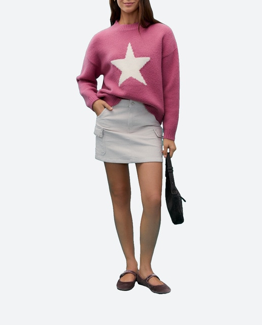 Imagen 0 de Falda mini pana cargo tachas