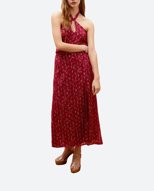 Imagen 0 de Falda midi recta print lurex