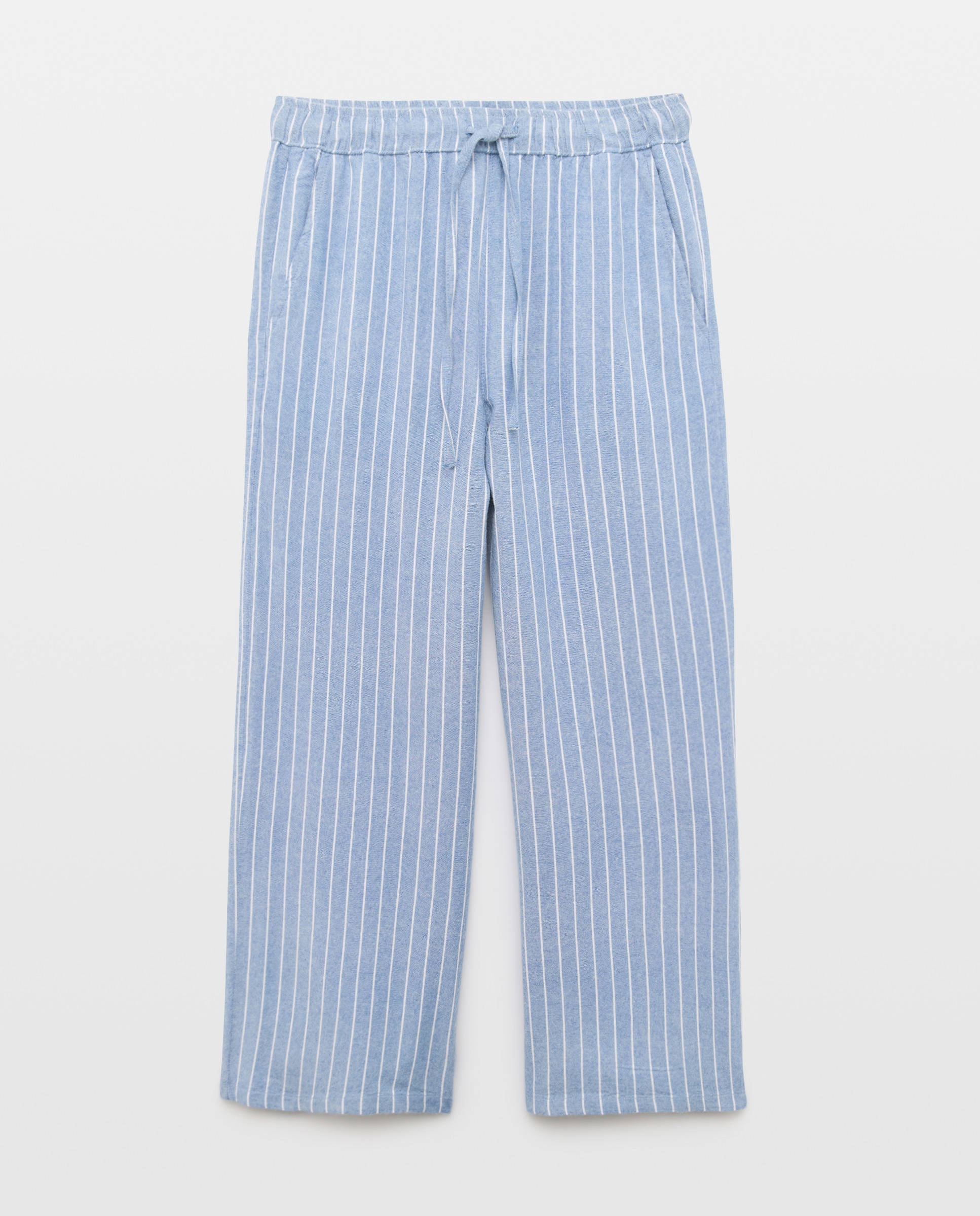 Jeans Ligeiras Tipo Culotte Azul-4