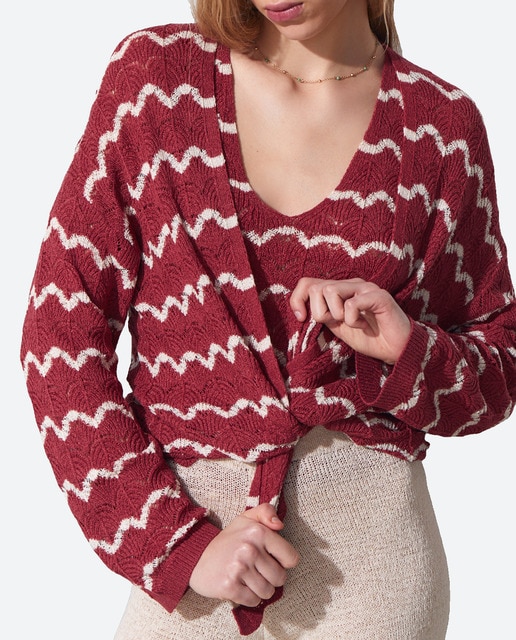 Imagen 0 de Chaqueta de mujer microcinta con calados