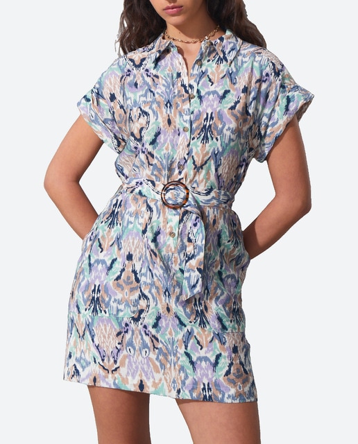 Imagen 0 de Vestido manga corta con cinturón