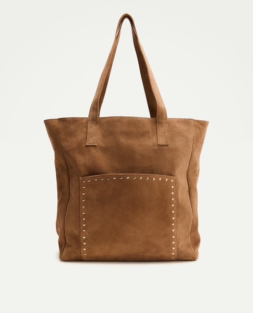 Imagem 0 de Mala Shopper em Pele com Fecho de Correr