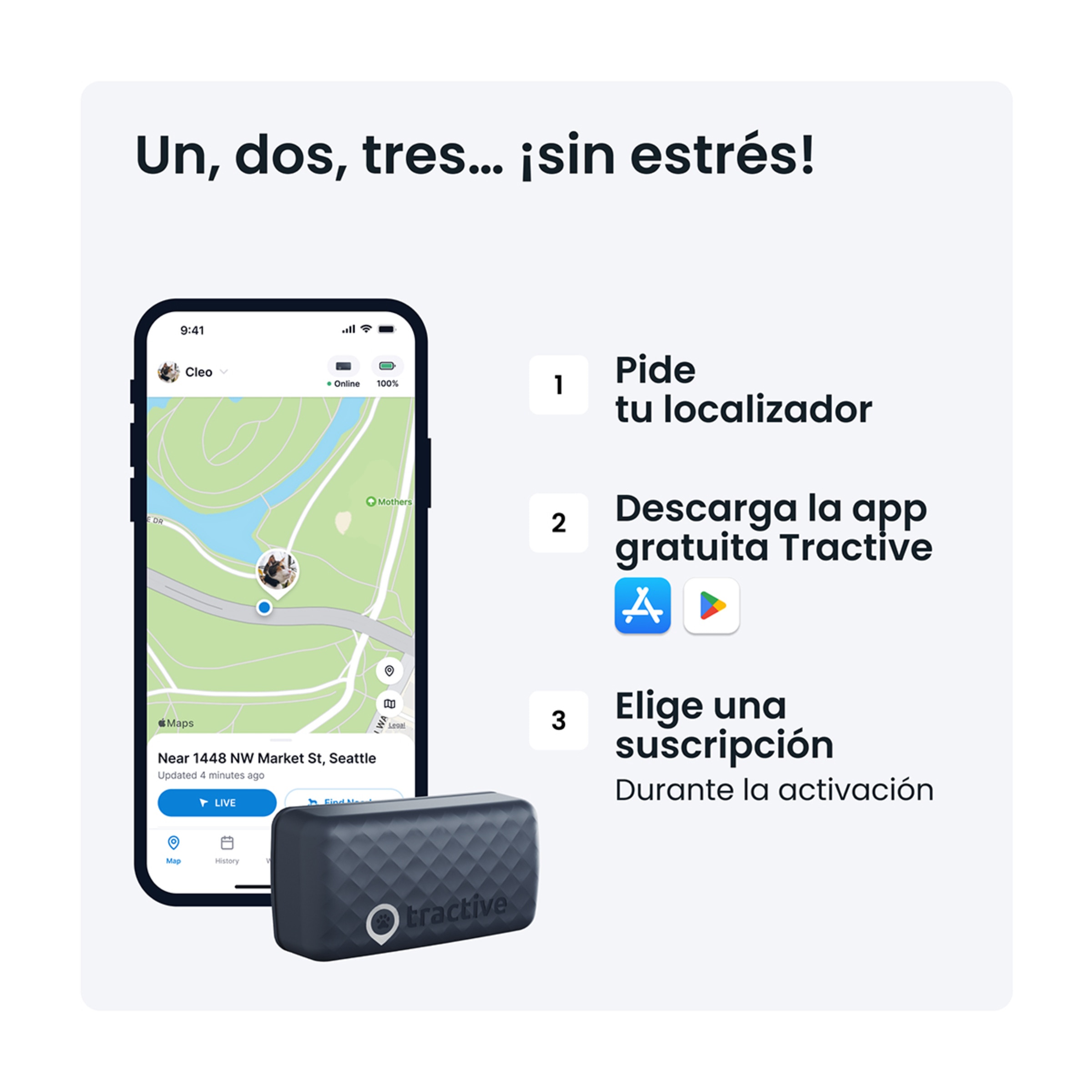 Gps para perros TRDOG6BR Tractive Azul-9