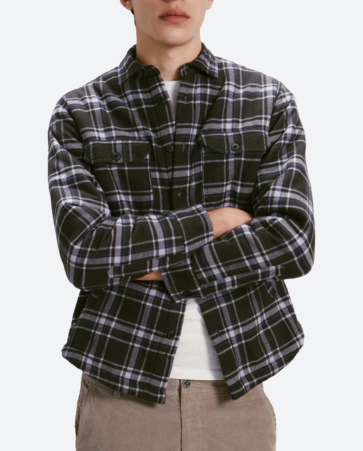 Imagen 0 de Sobrecamisa de hombre cuadros cuello camisero