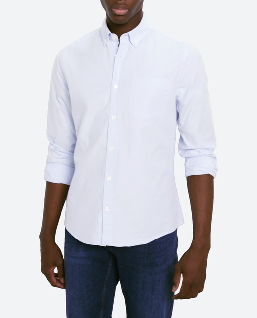 Imagen 0 de Camisa manga larga para hombre oxford lisa