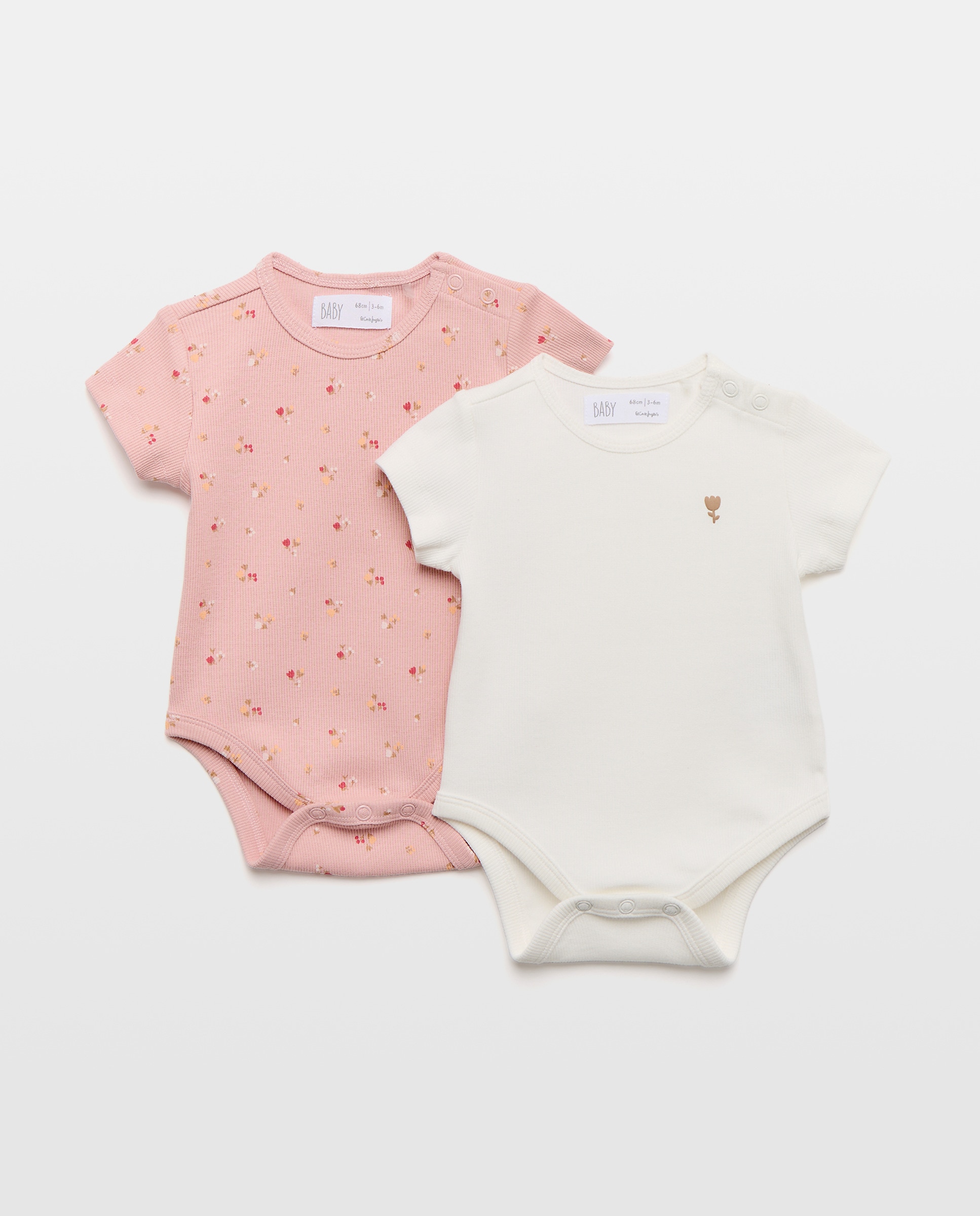 Imagem 0 de Pack de Bodies de Bebé com Manga Curta Canelada