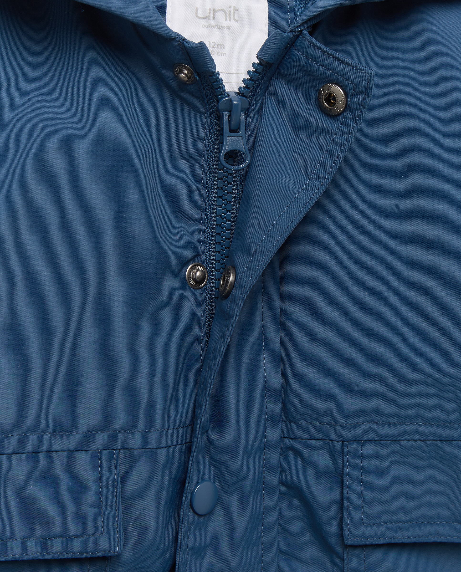 Parka de bebé ligera con  capucha 430 Azul oscuro-3