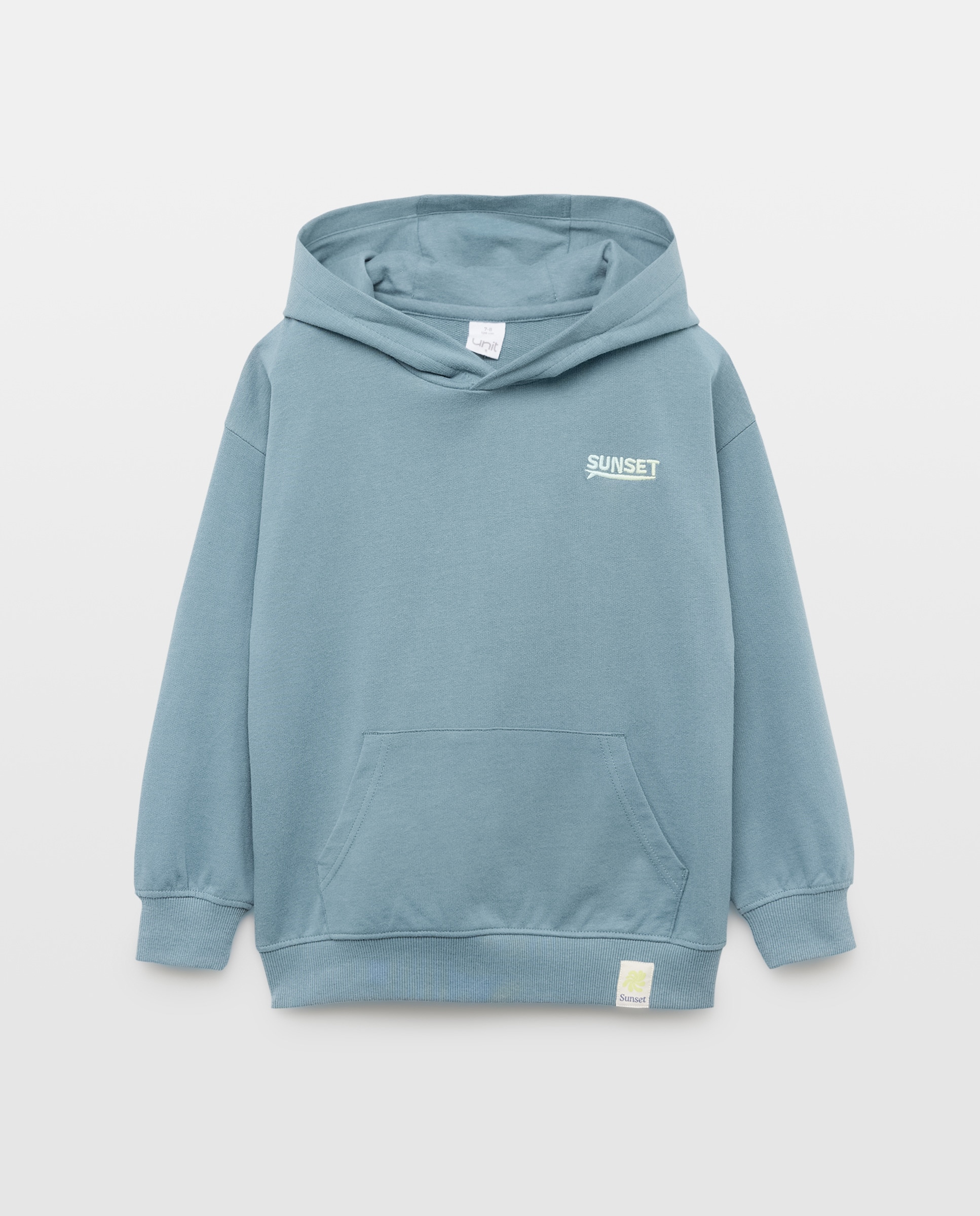 Sudadera de niño estampada con capucha Verde Pato-1