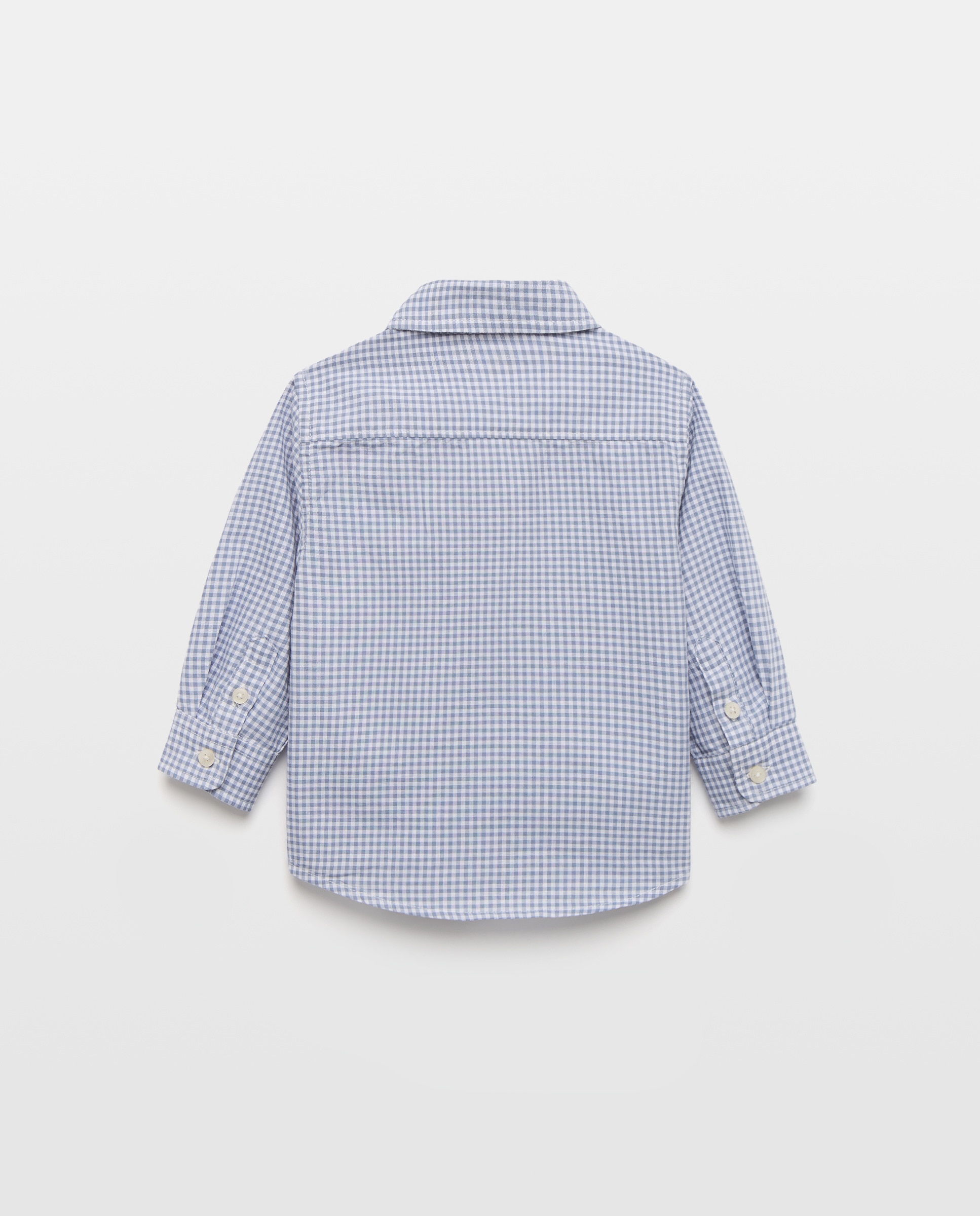Camisa de bebé chambray cuadrito vichy Azul marino-2