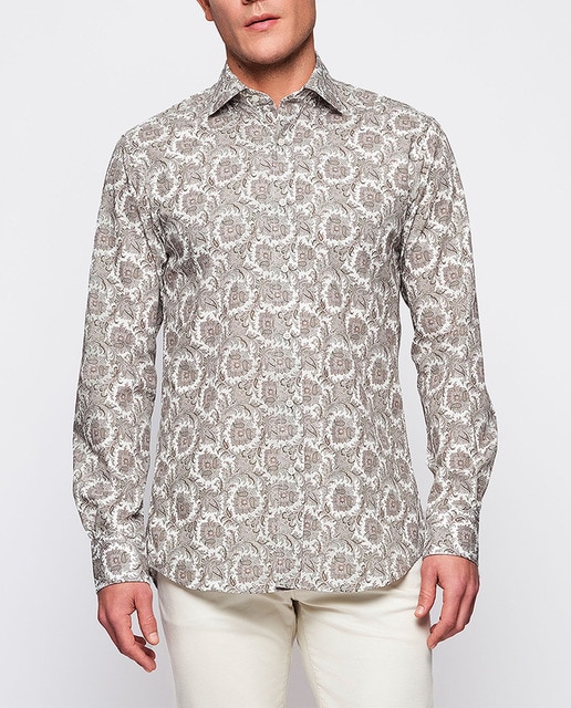 Imagen 0 de Camisa casual de hombre manga larga estampada Tallas grandes