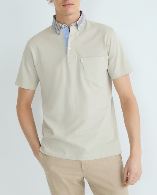 Imagen 0 de Polo de hombre manga corta de piqué cuello de tela tallas grandes