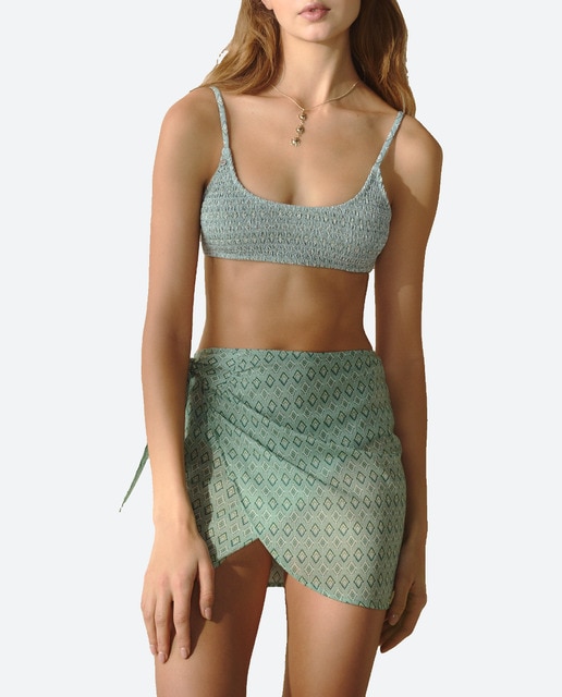 Imagen 0 de Top bikini smock estampado