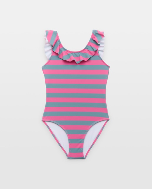 Imagen 0 de Bañador niña volante rayas