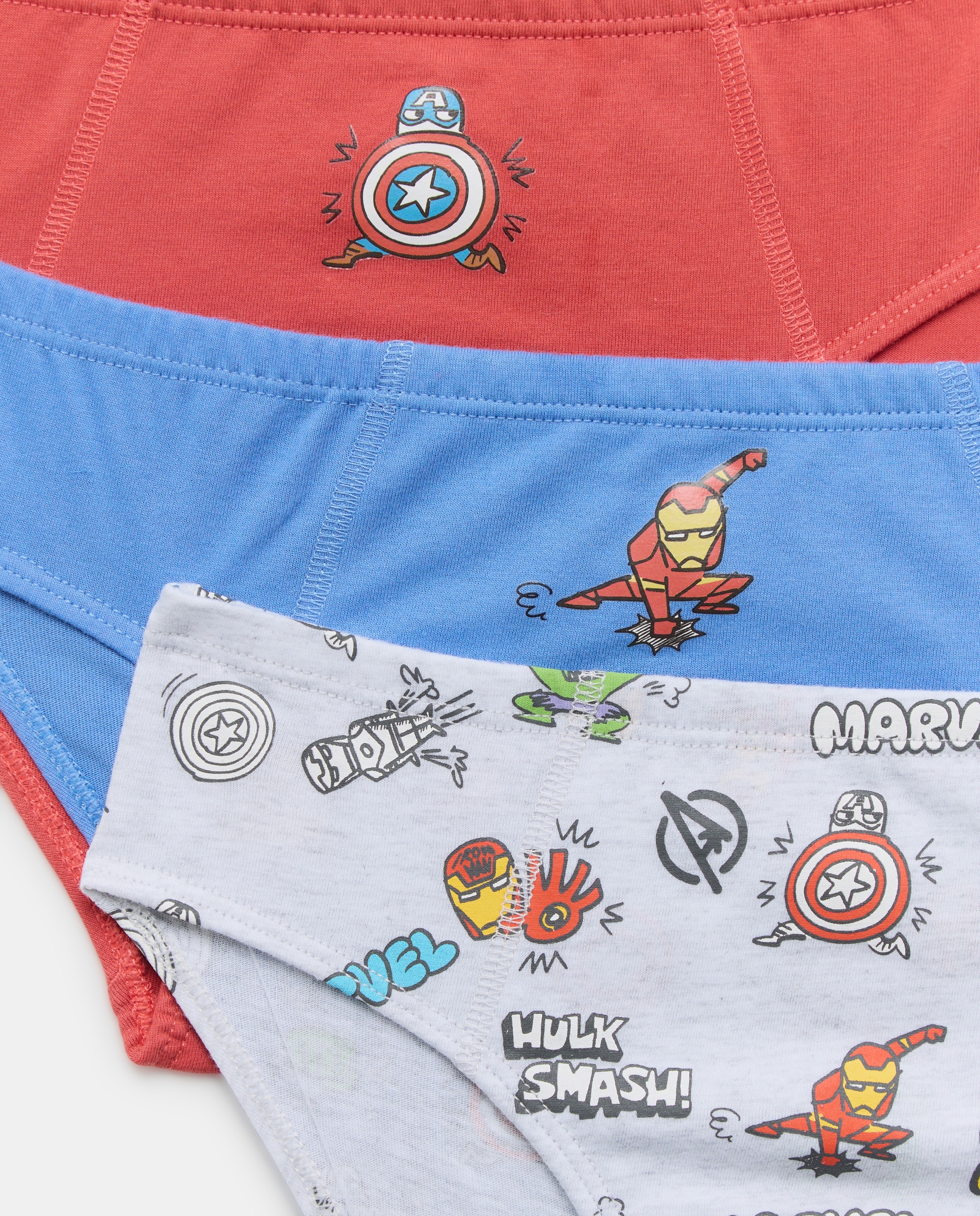 Pack de 3 Slips Os Vingadores Cotton Juice Multicolor-3